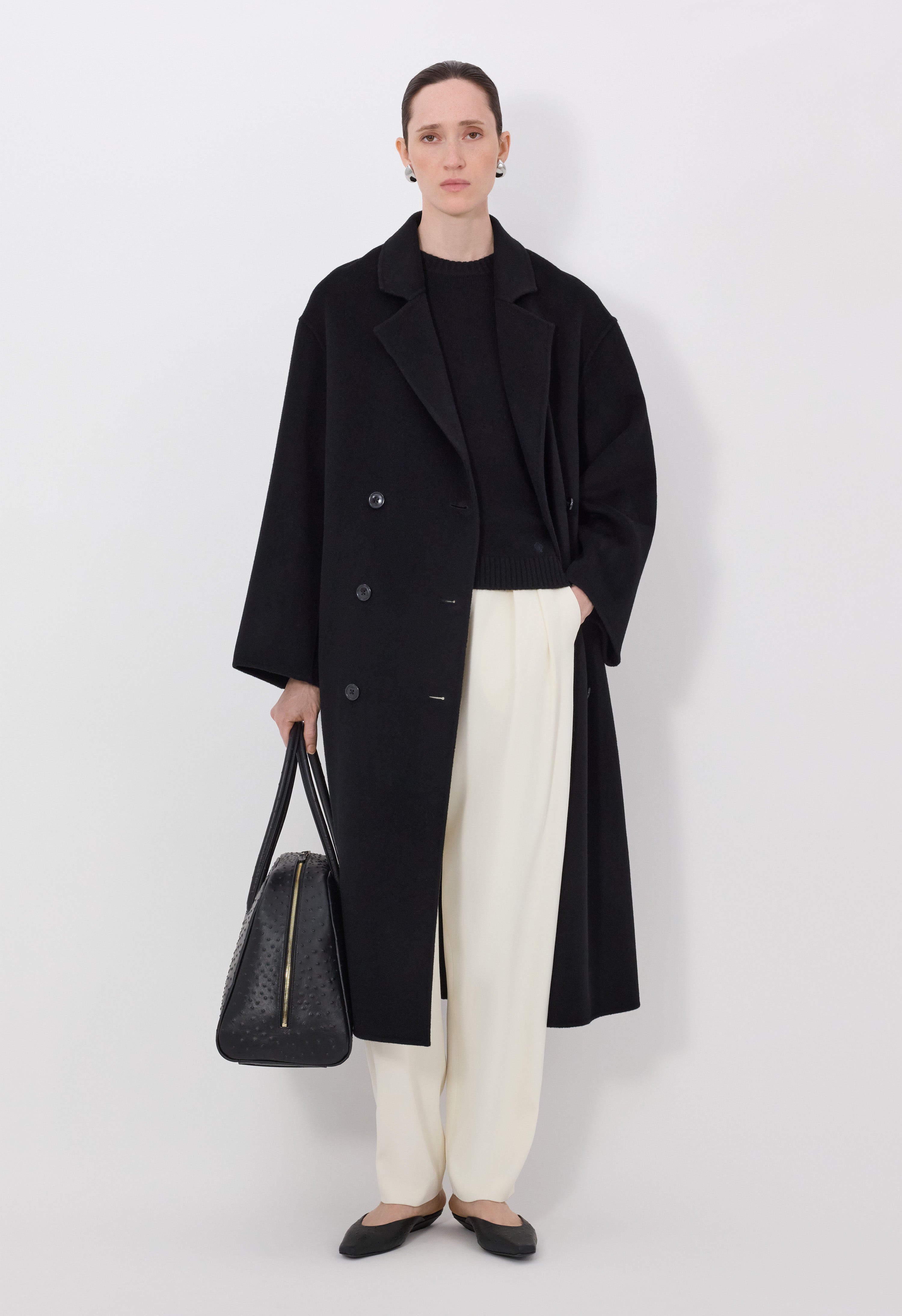 BORNEO LDS Wool drap coat