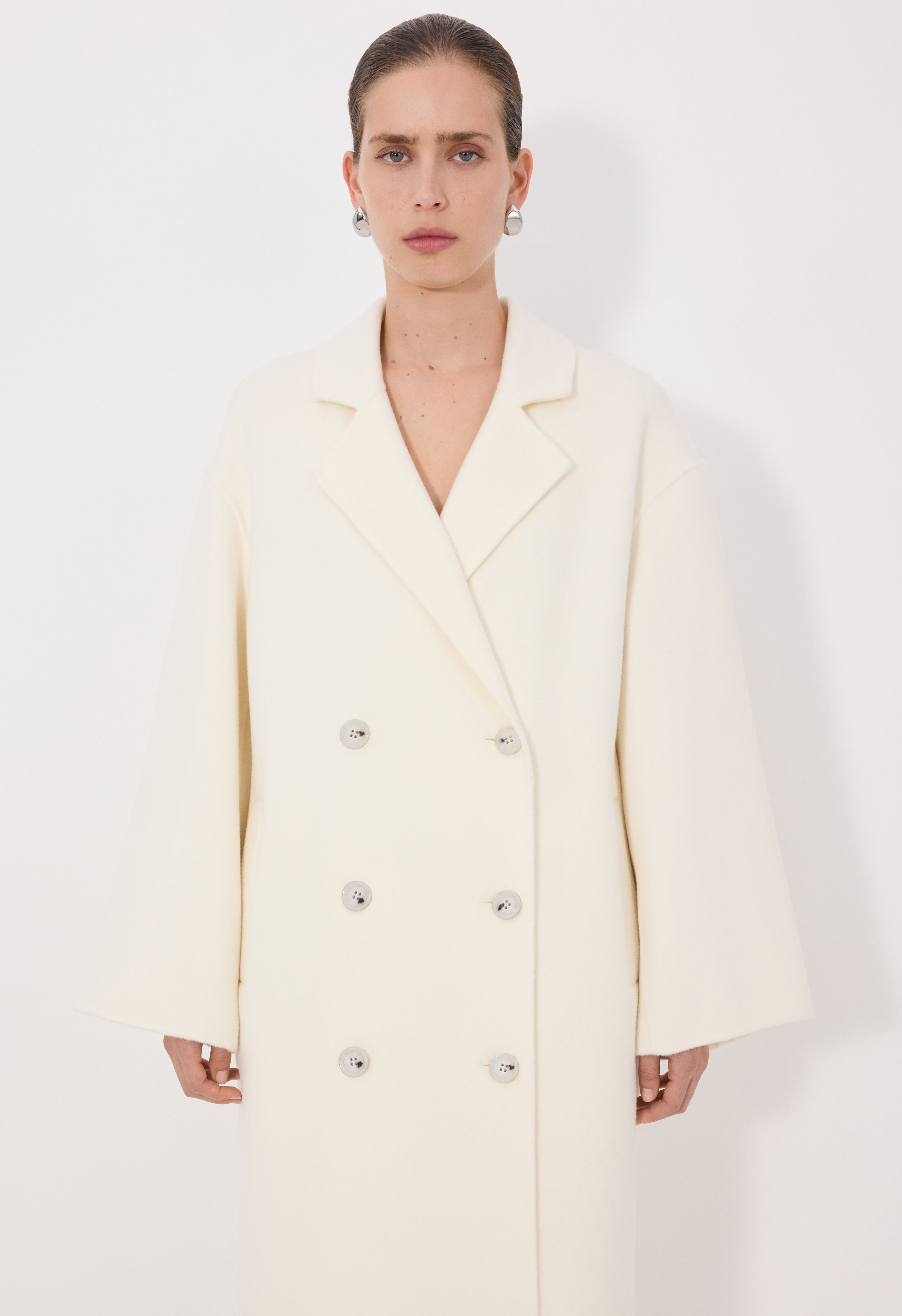 L'AUBE BLANC Double-breasted Wool coat Double-breasted Wool coat