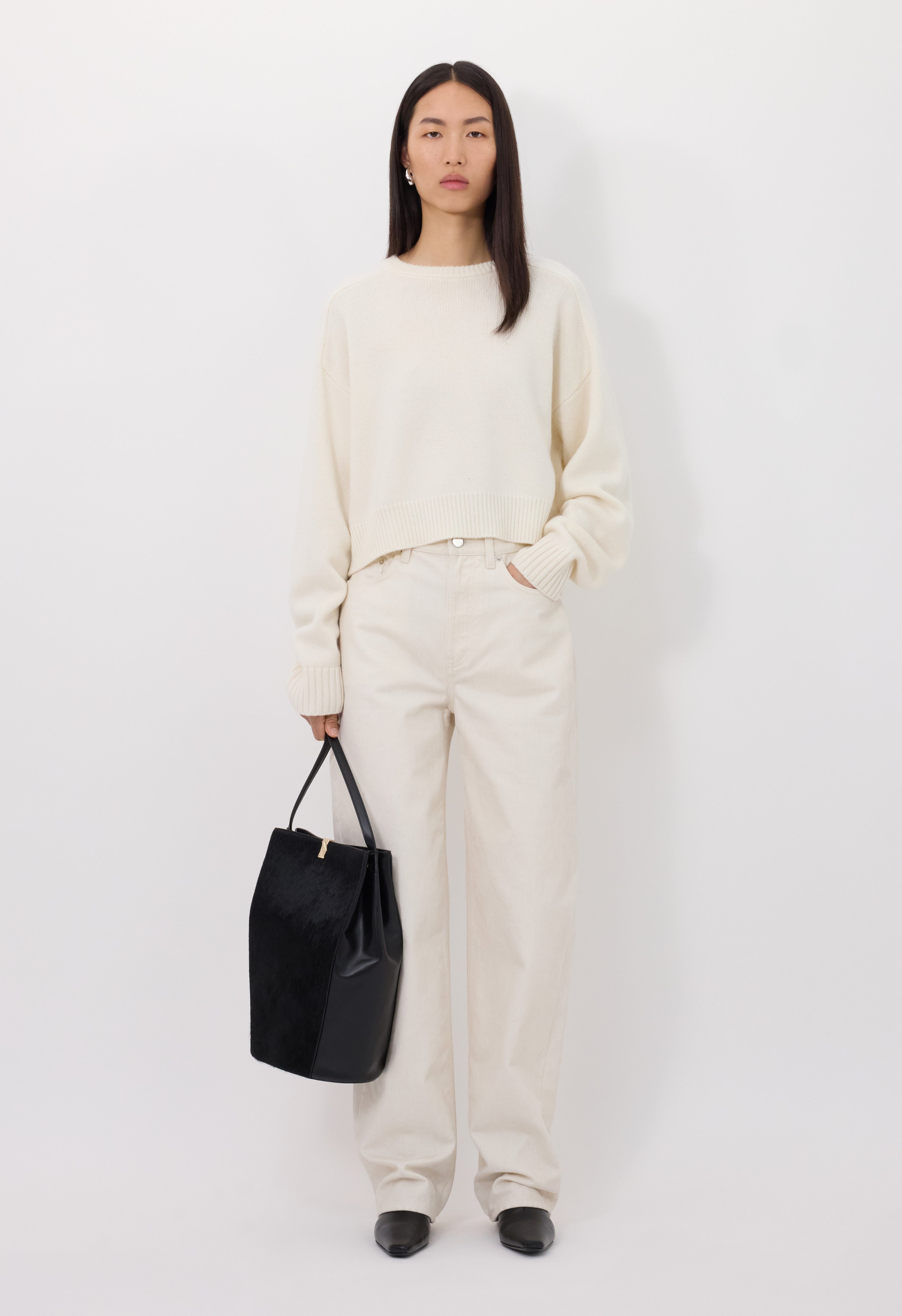 BRUZZI LDS Boxy cashmere sweater