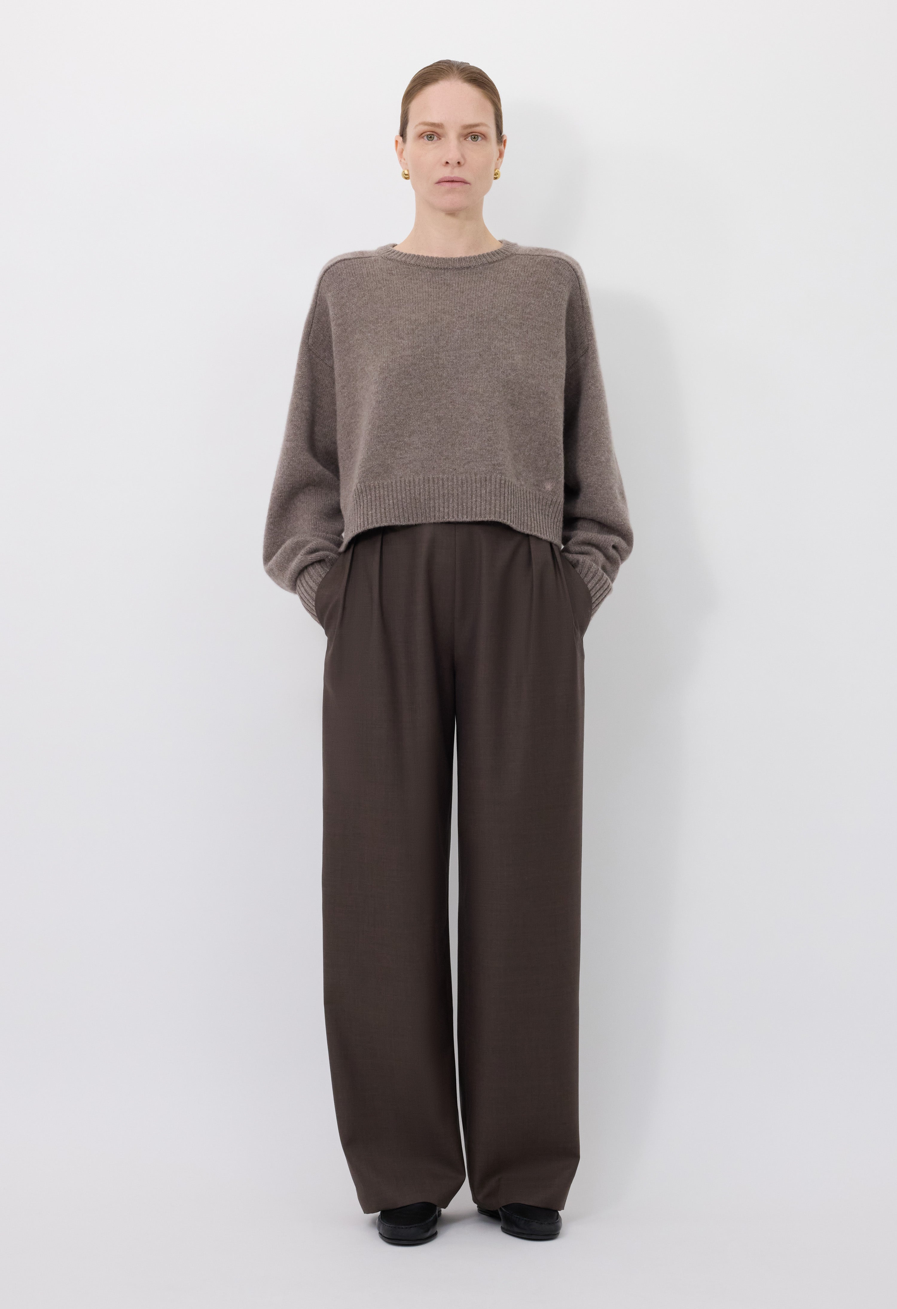 BRUZZI LDS Boxy cashmere sweater