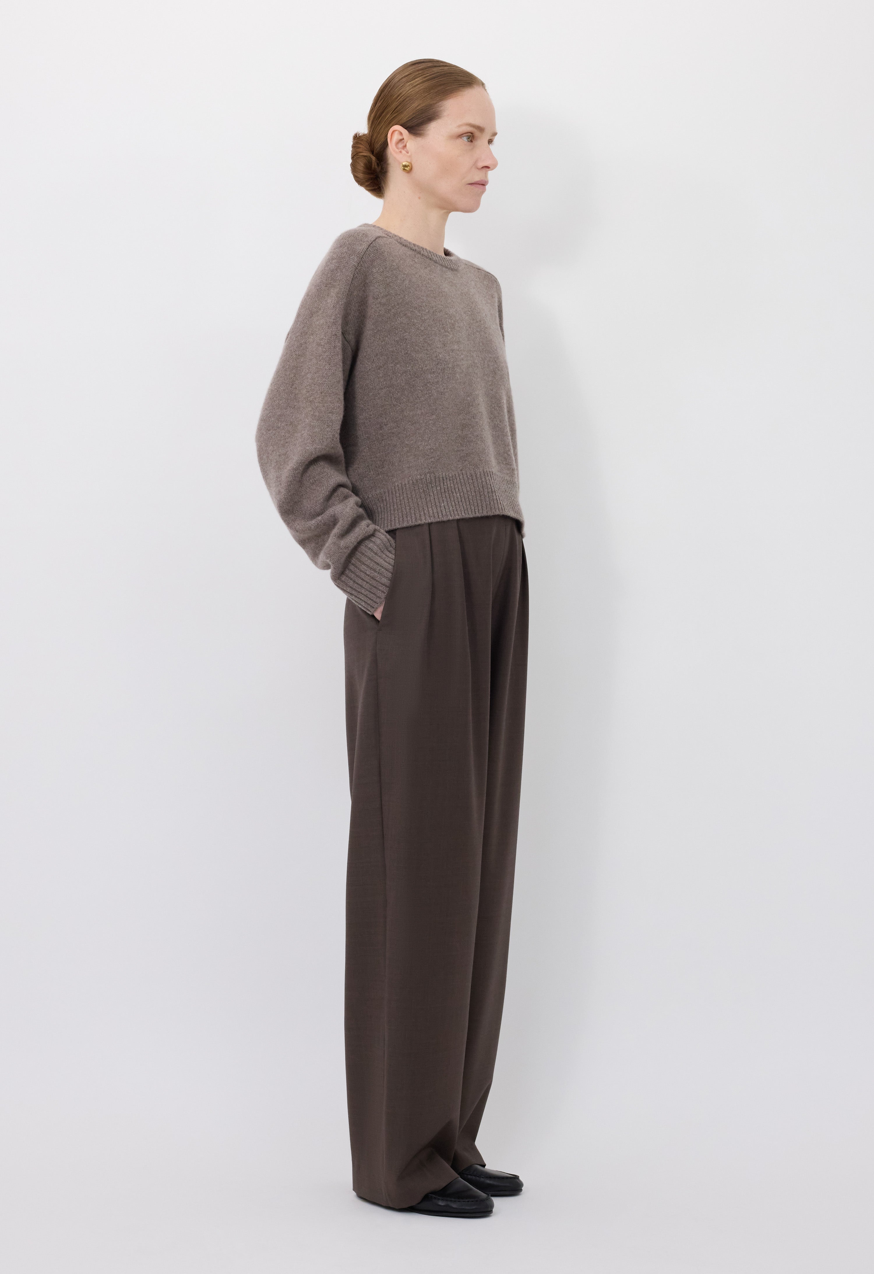 BRUZZI LDS Boxy cashmere sweater