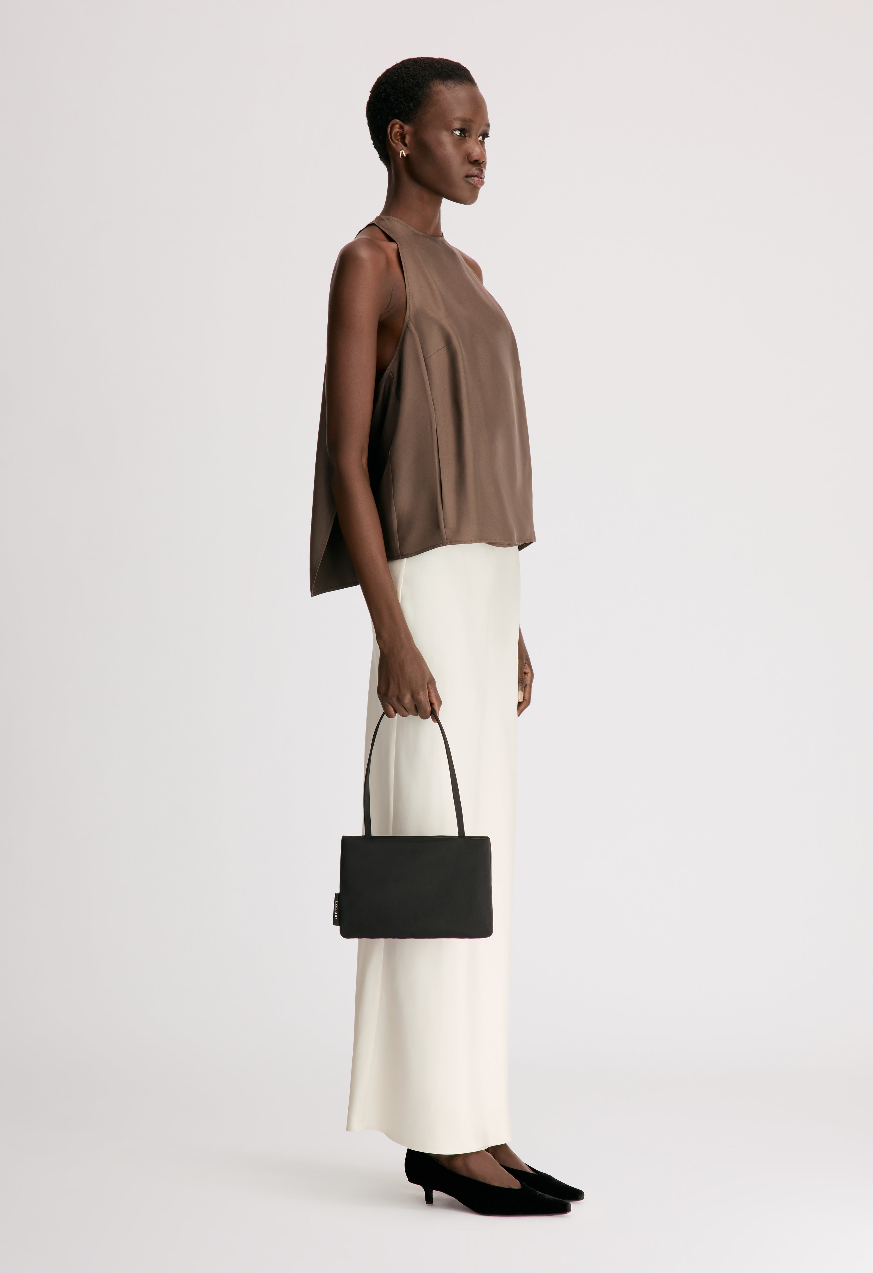 CAMI Silk twill cape top