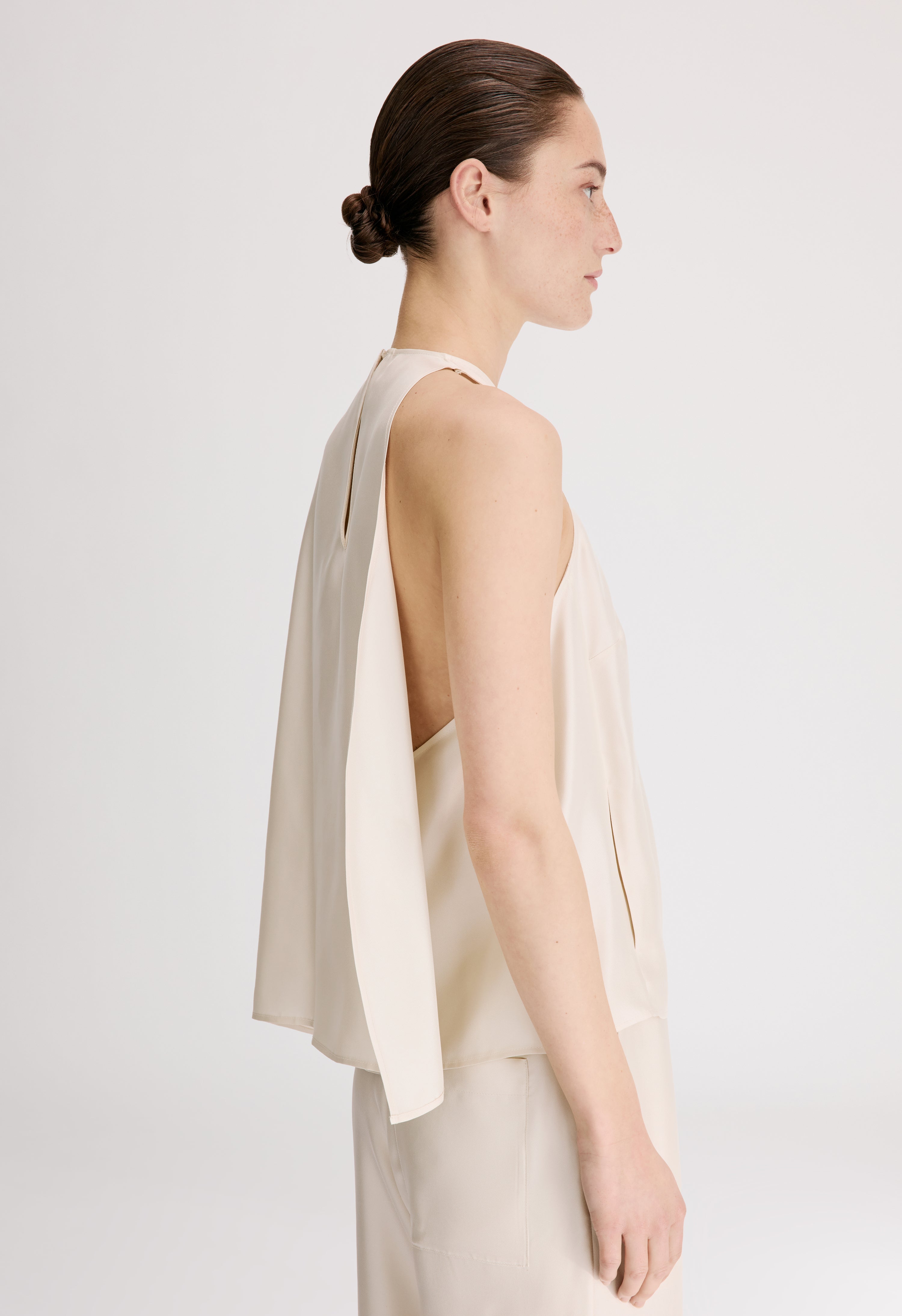CAMI Silk twill cape top