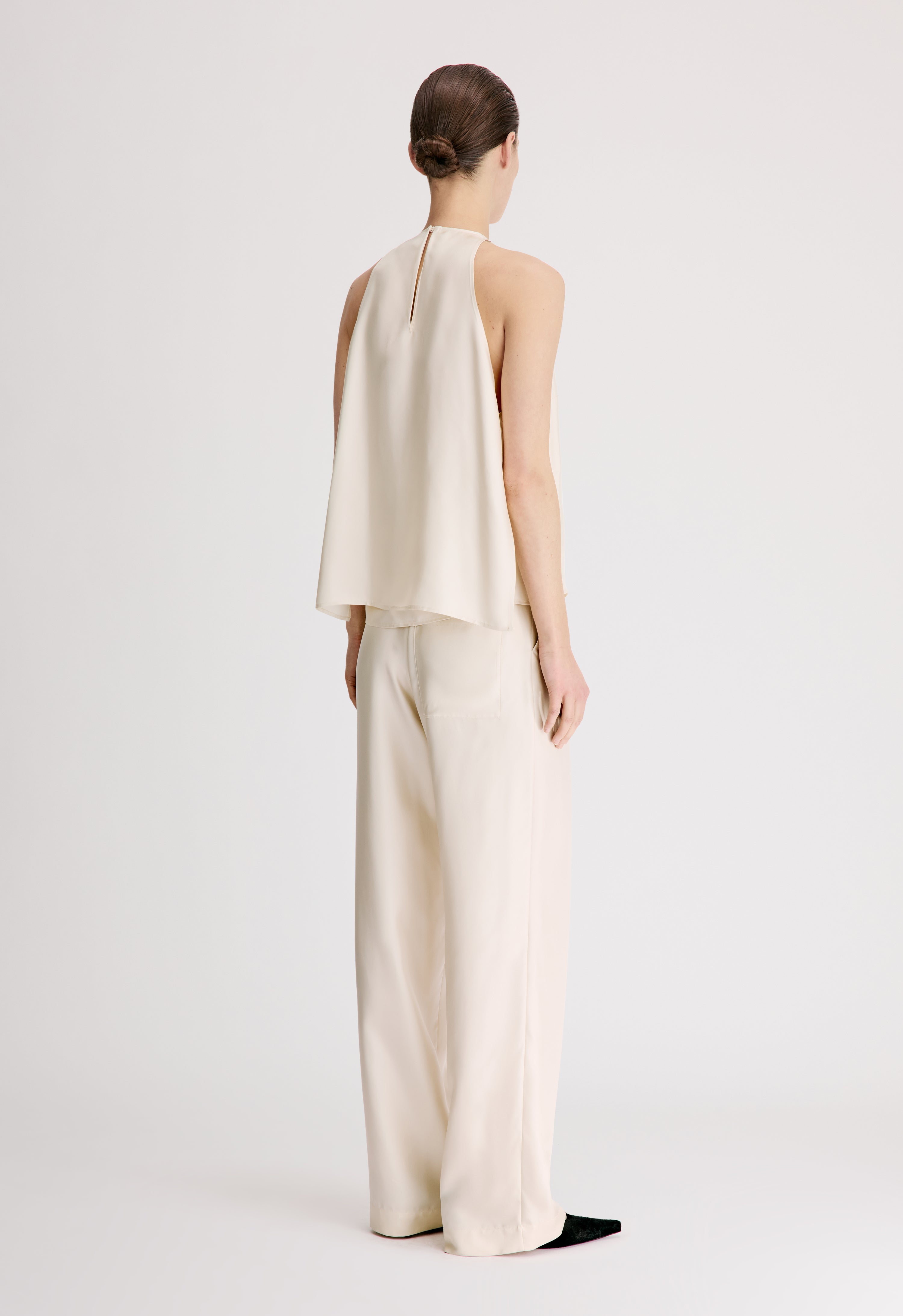 CAMI Silk twill cape top