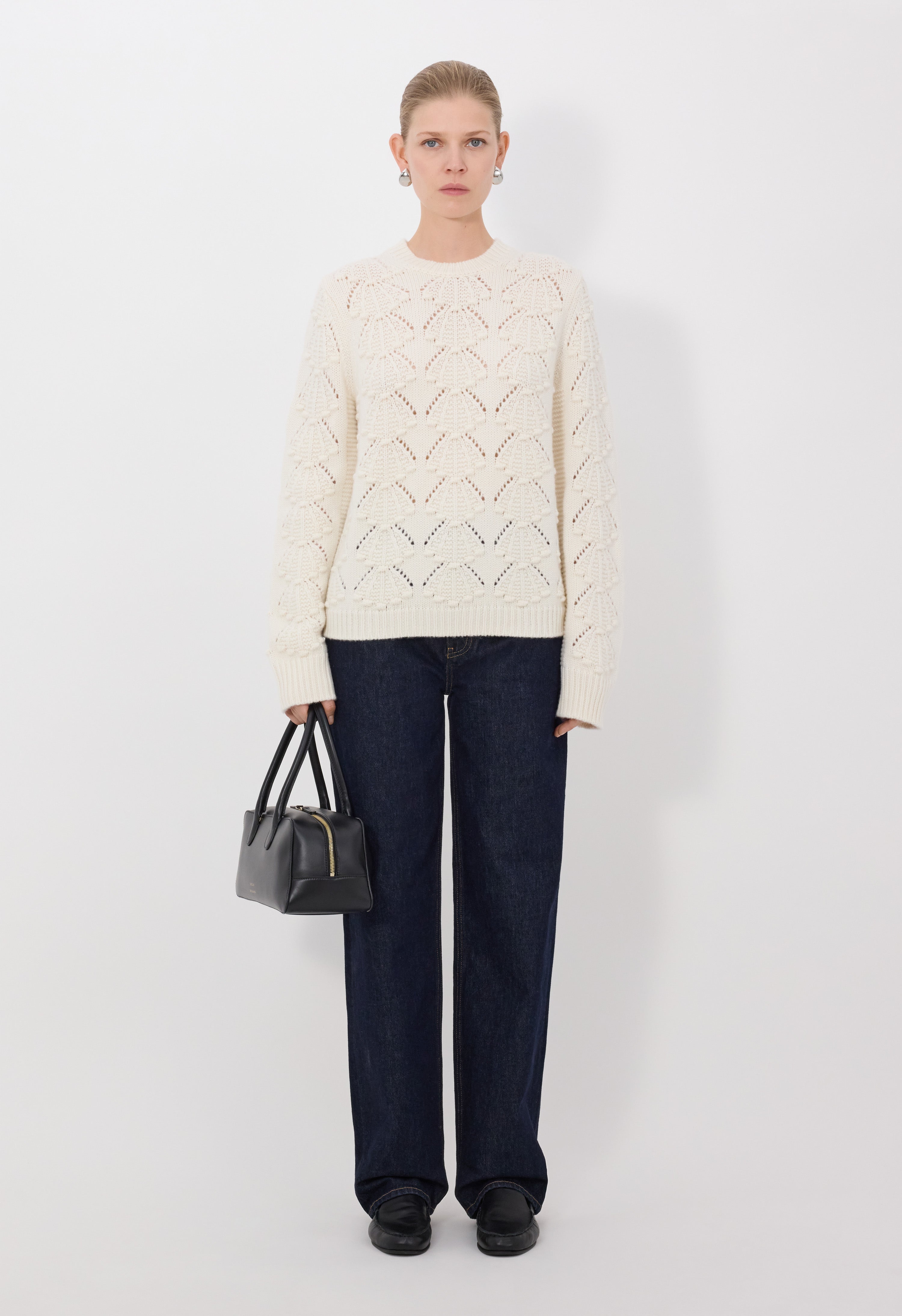 CLYDE Cashmere crochet sweater