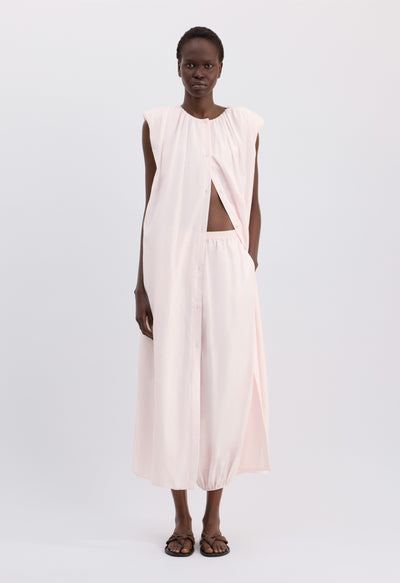 CORA Midi cotton silk voile dress