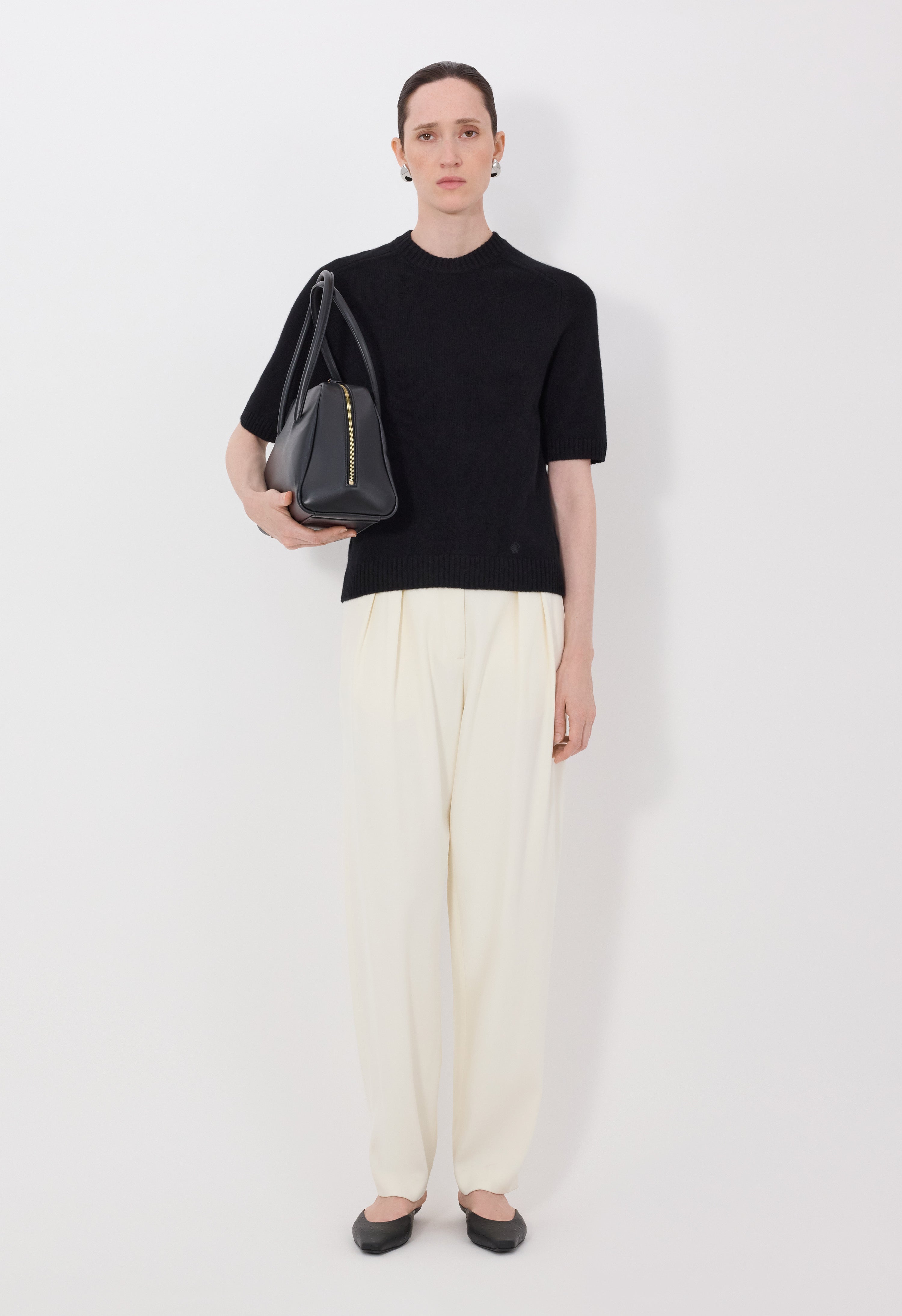 DARA Haut à manches courtes en cachemire