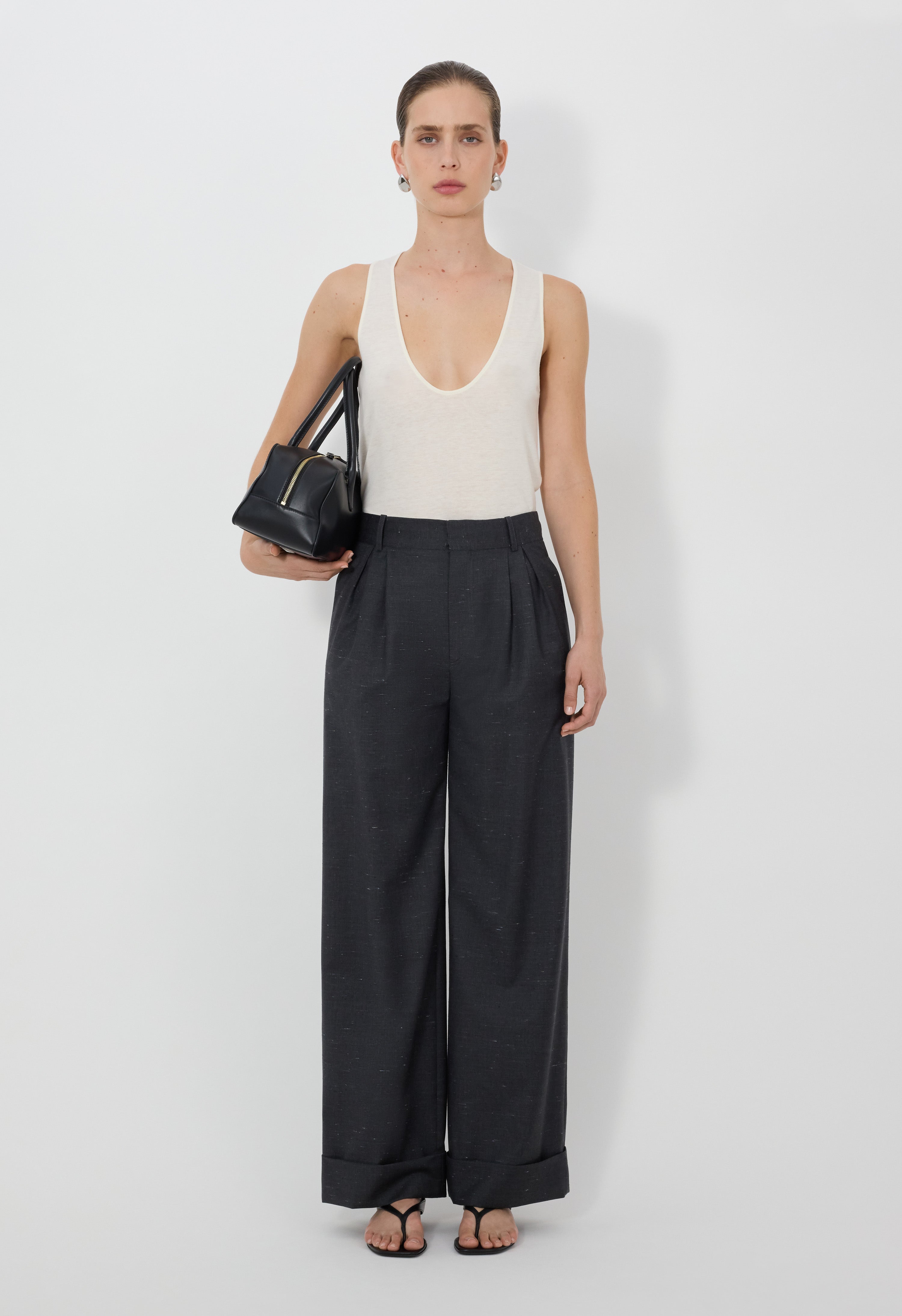 DAVY Pantalon oversize à plis