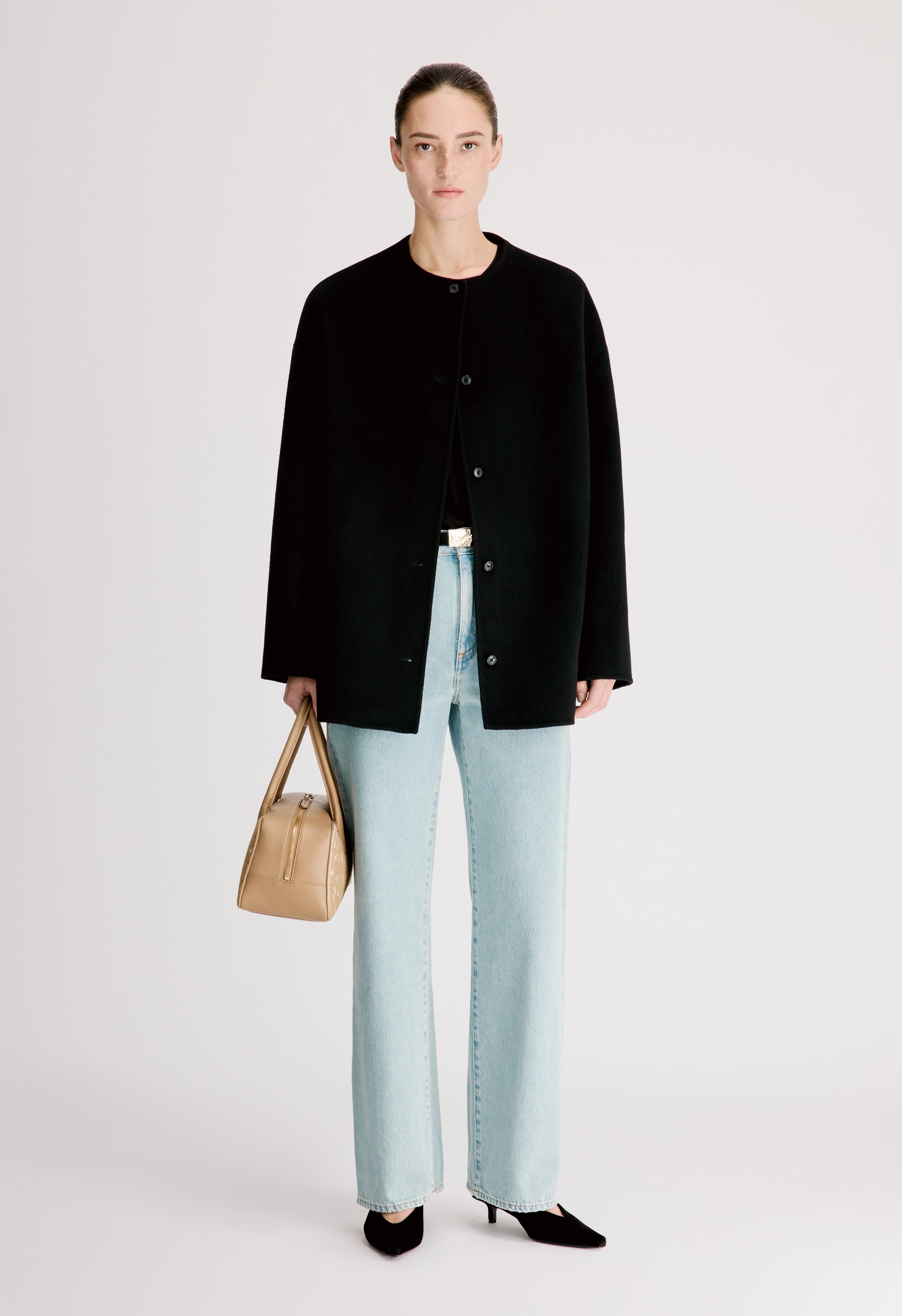 DUNNE LDS Oval-shaped short coat