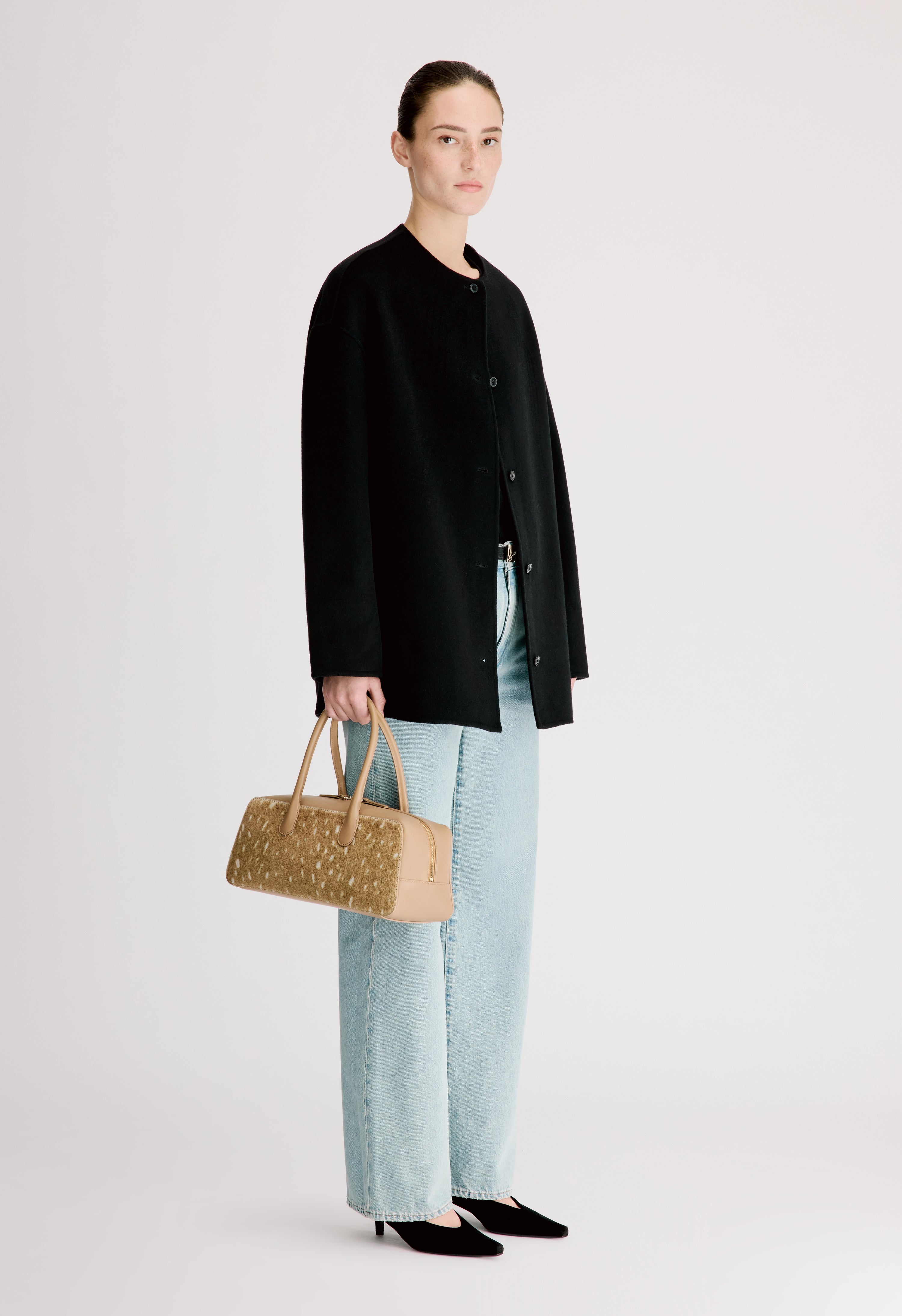 DUNNE LDS Oval-shaped short coat