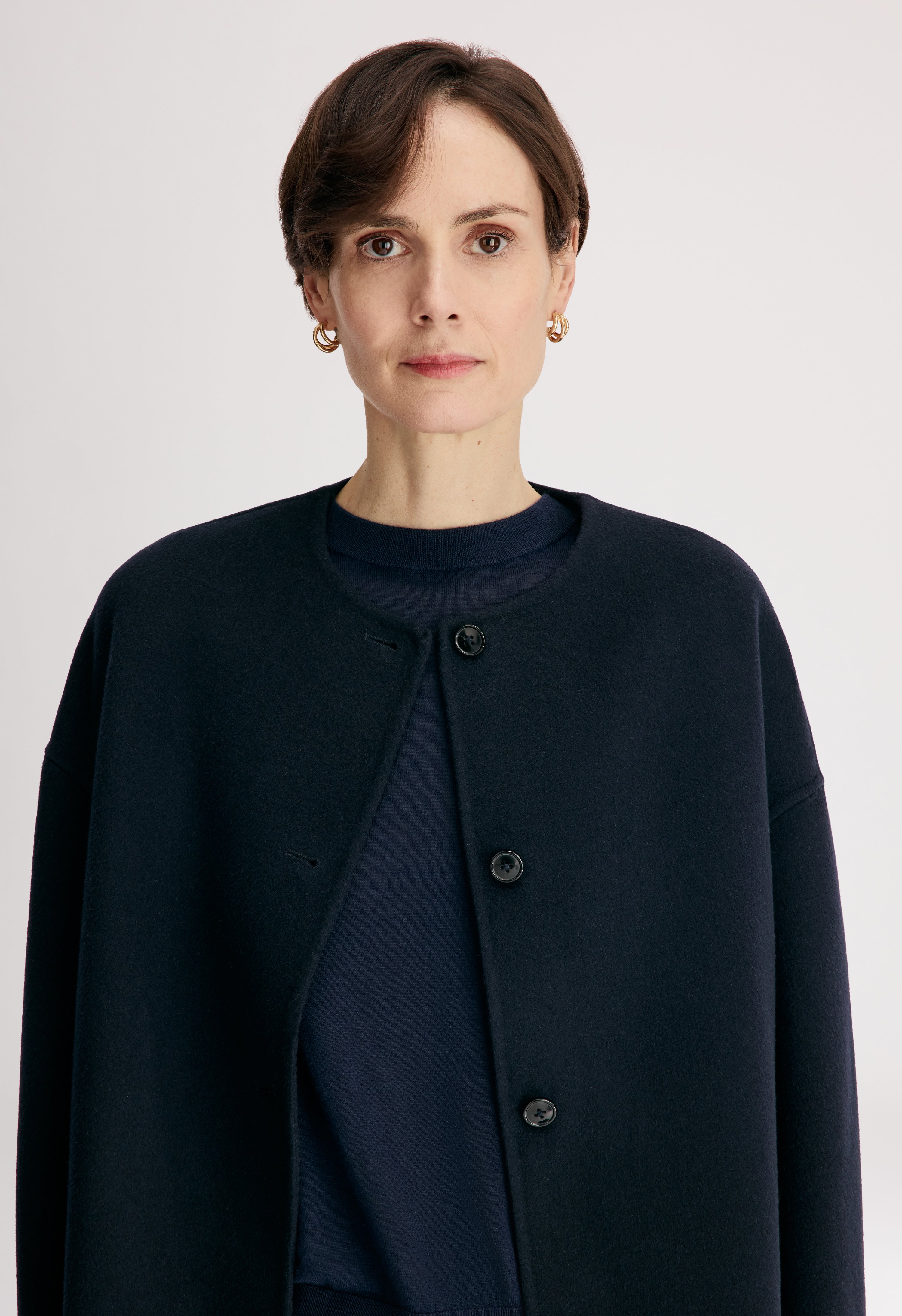 DUNNE LDS Oval-shaped short coat