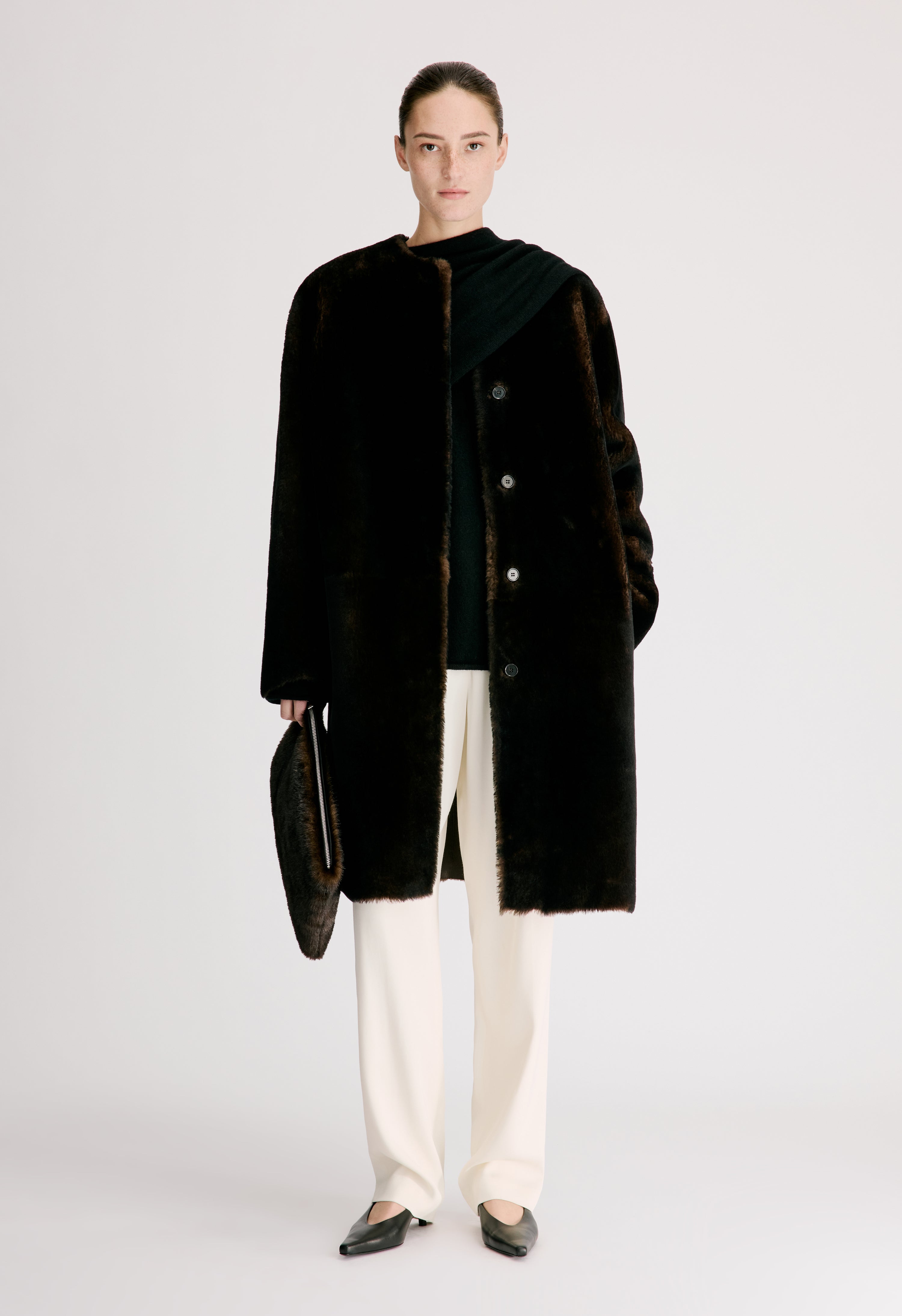 ELBA Reversible merino shearling coat