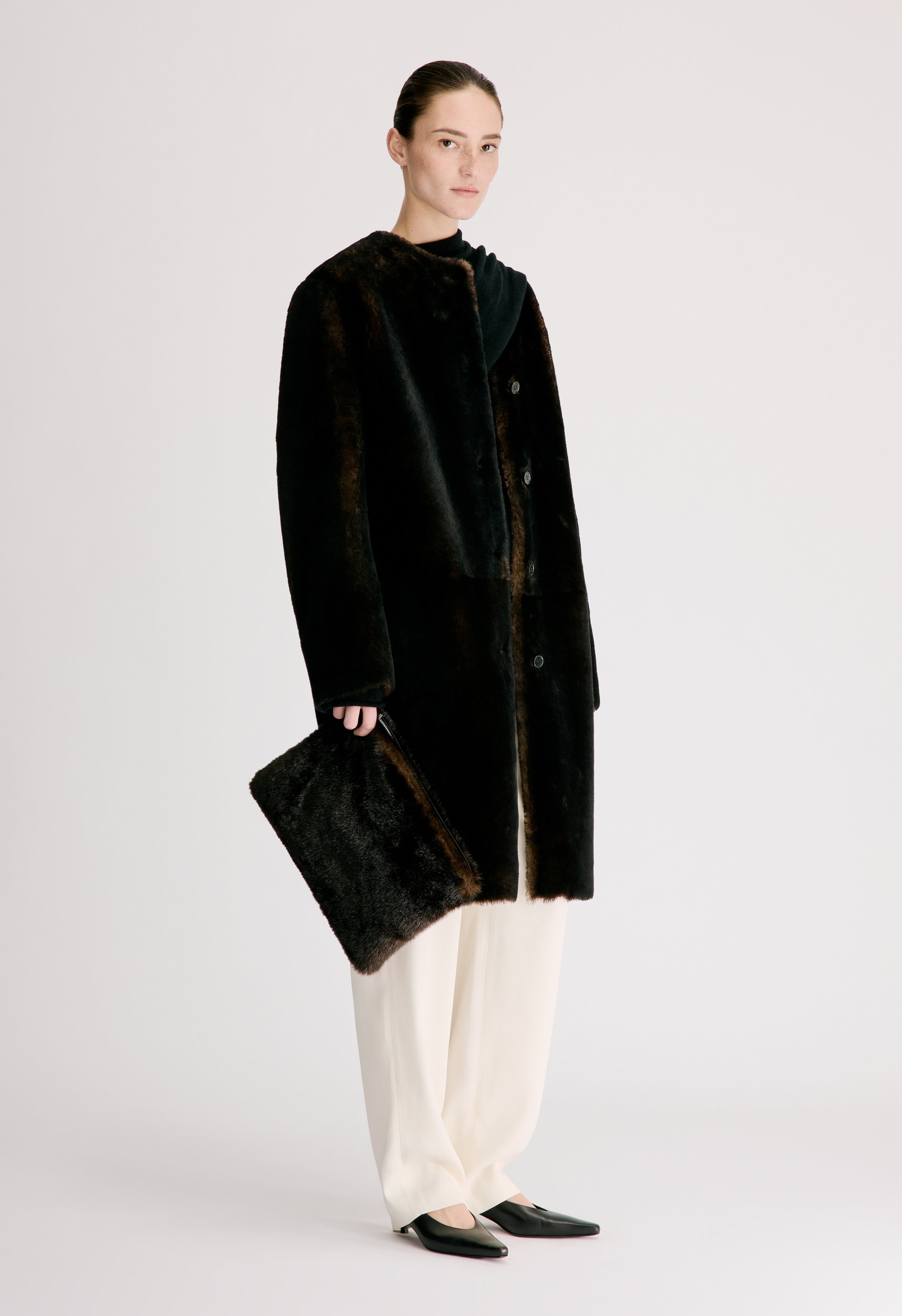 ELBA Reversible merino shearling coat