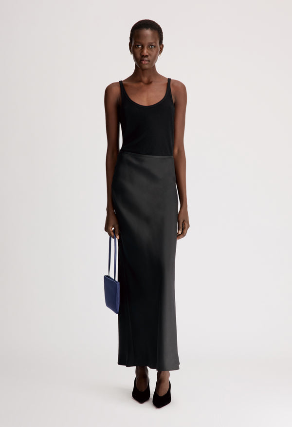 ELI Silk twill maxi skirt