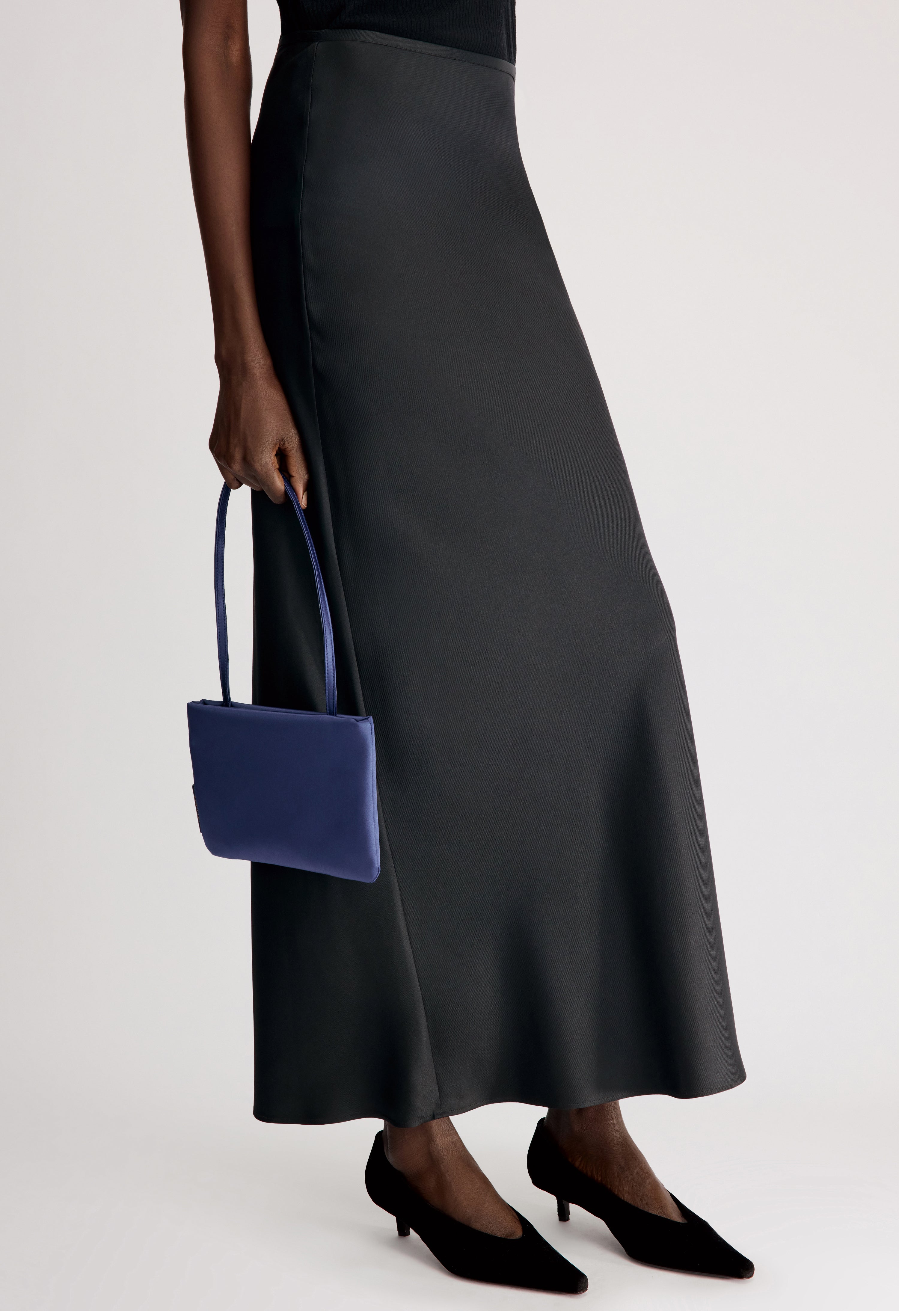 ELI Silk twill maxi skirt