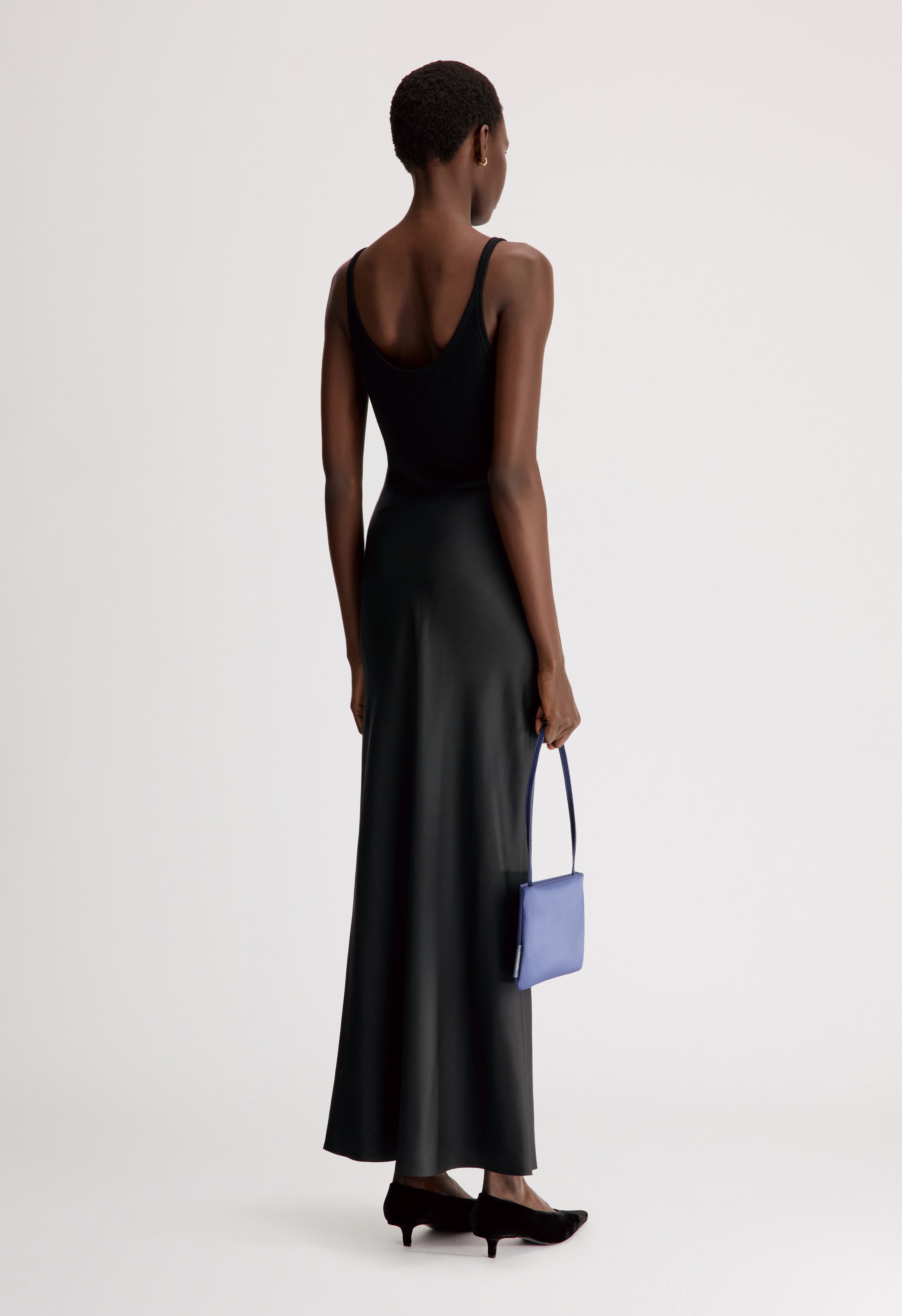 ELI Silk twill maxi skirt