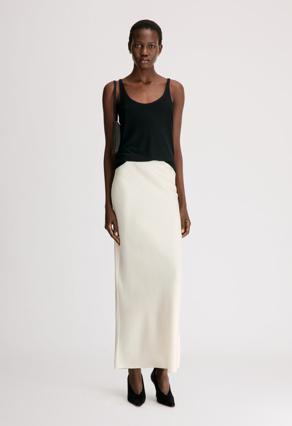 ELI Silk twill maxi skirt