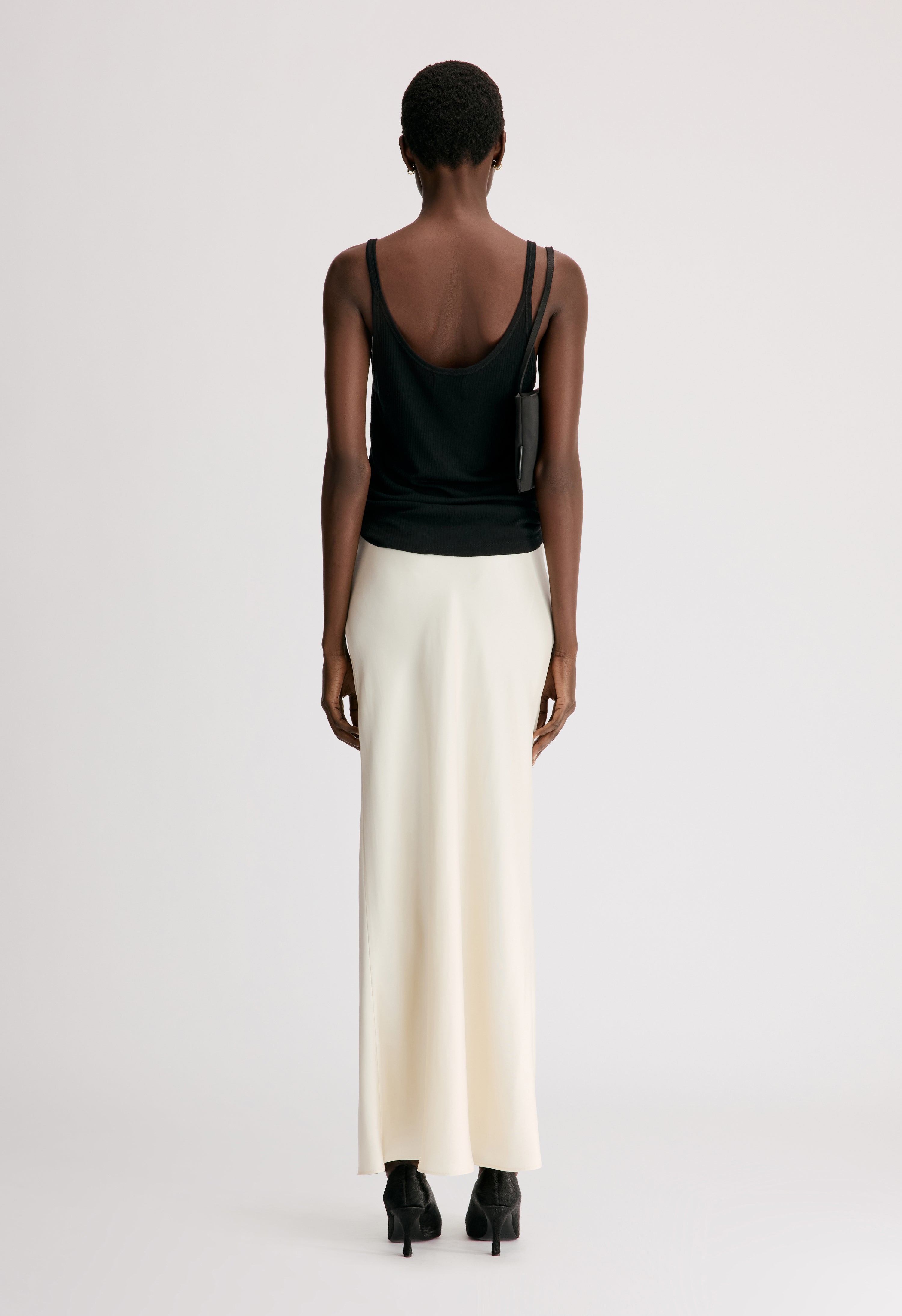 ELI Silk twill maxi skirt