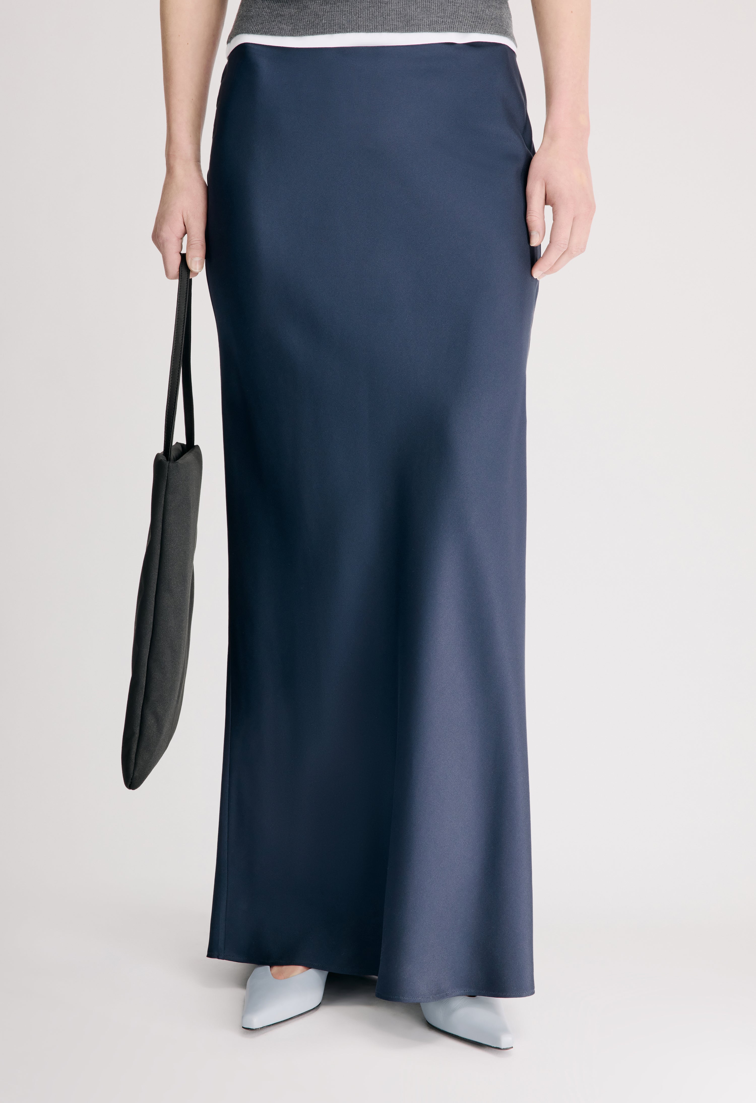 ELI Silk twill maxi skirt