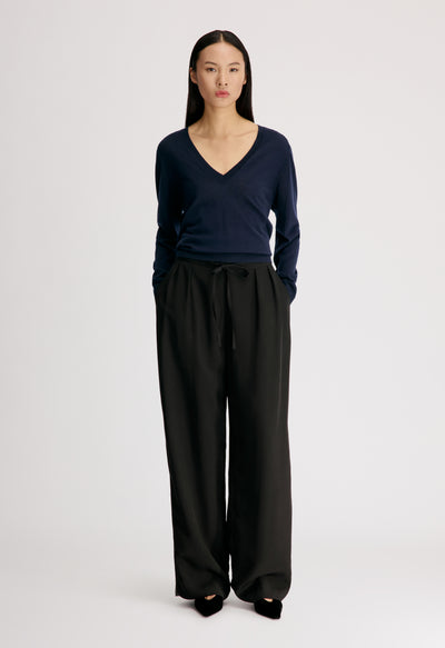ELLON Straight leg drawstring trousers