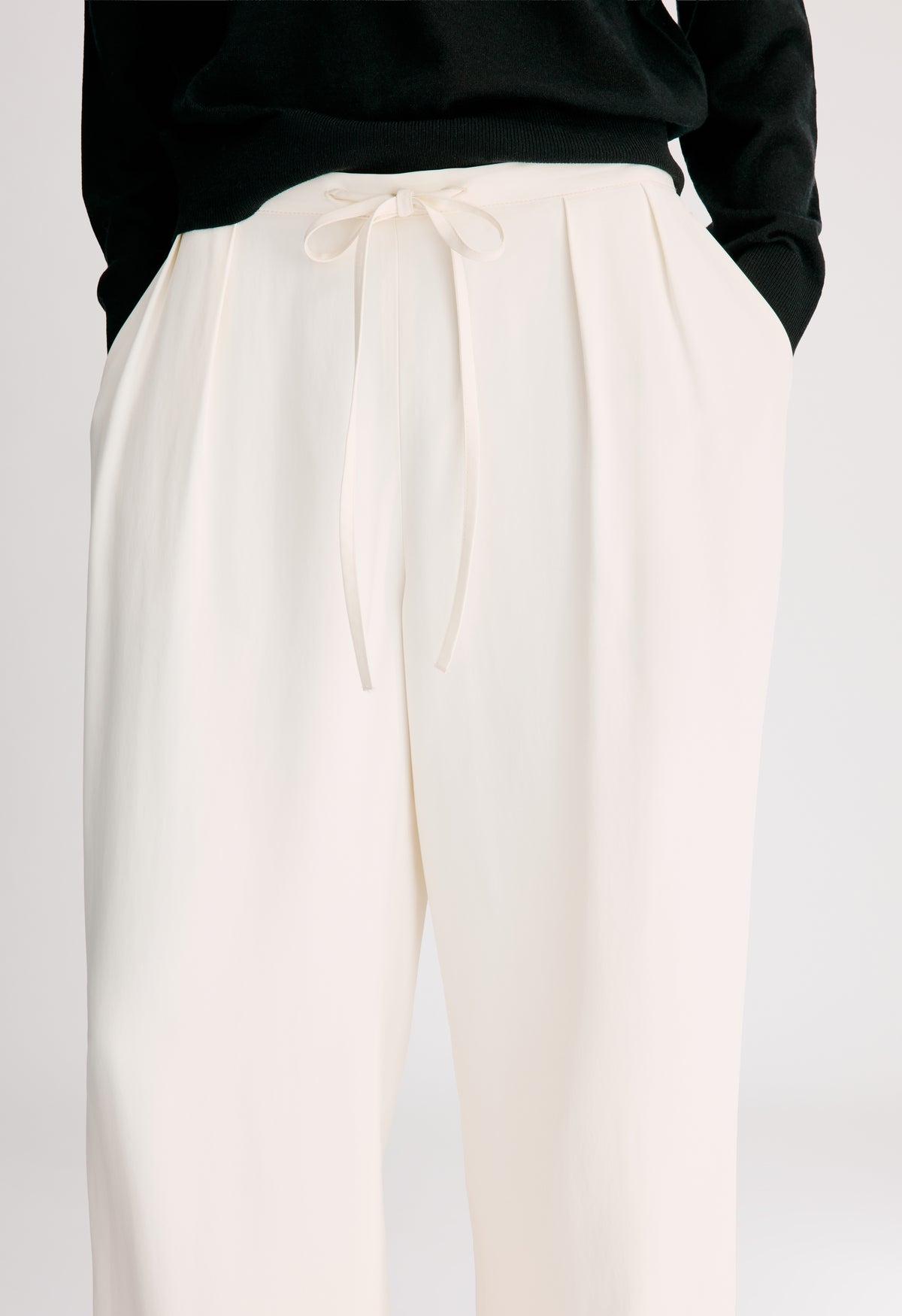 ELLON Straight leg drawstring trousers