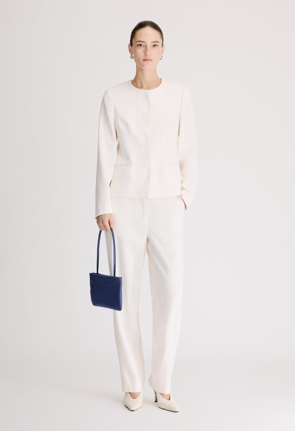 EMA Collarless darted jacket