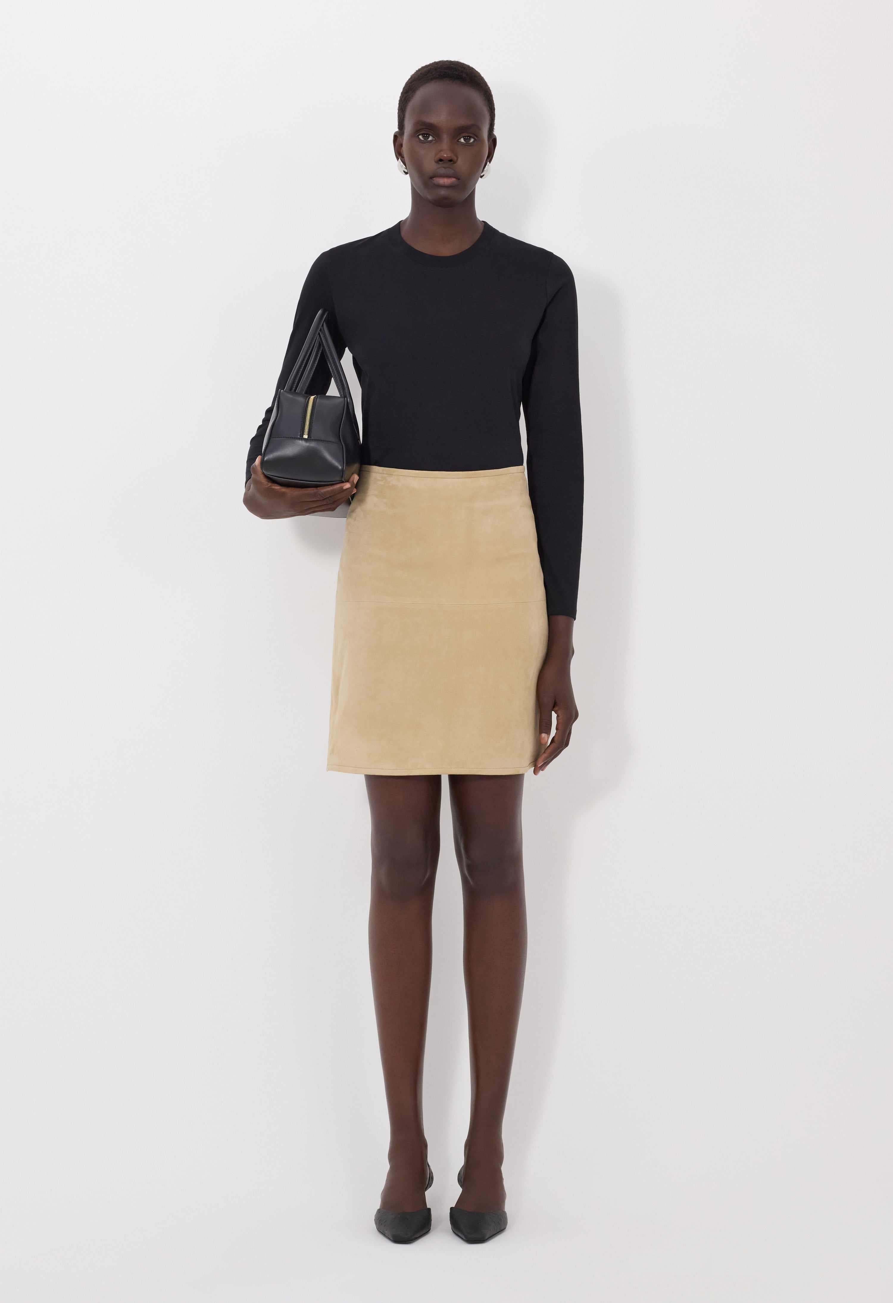 ENGEL Suede pencil skirt