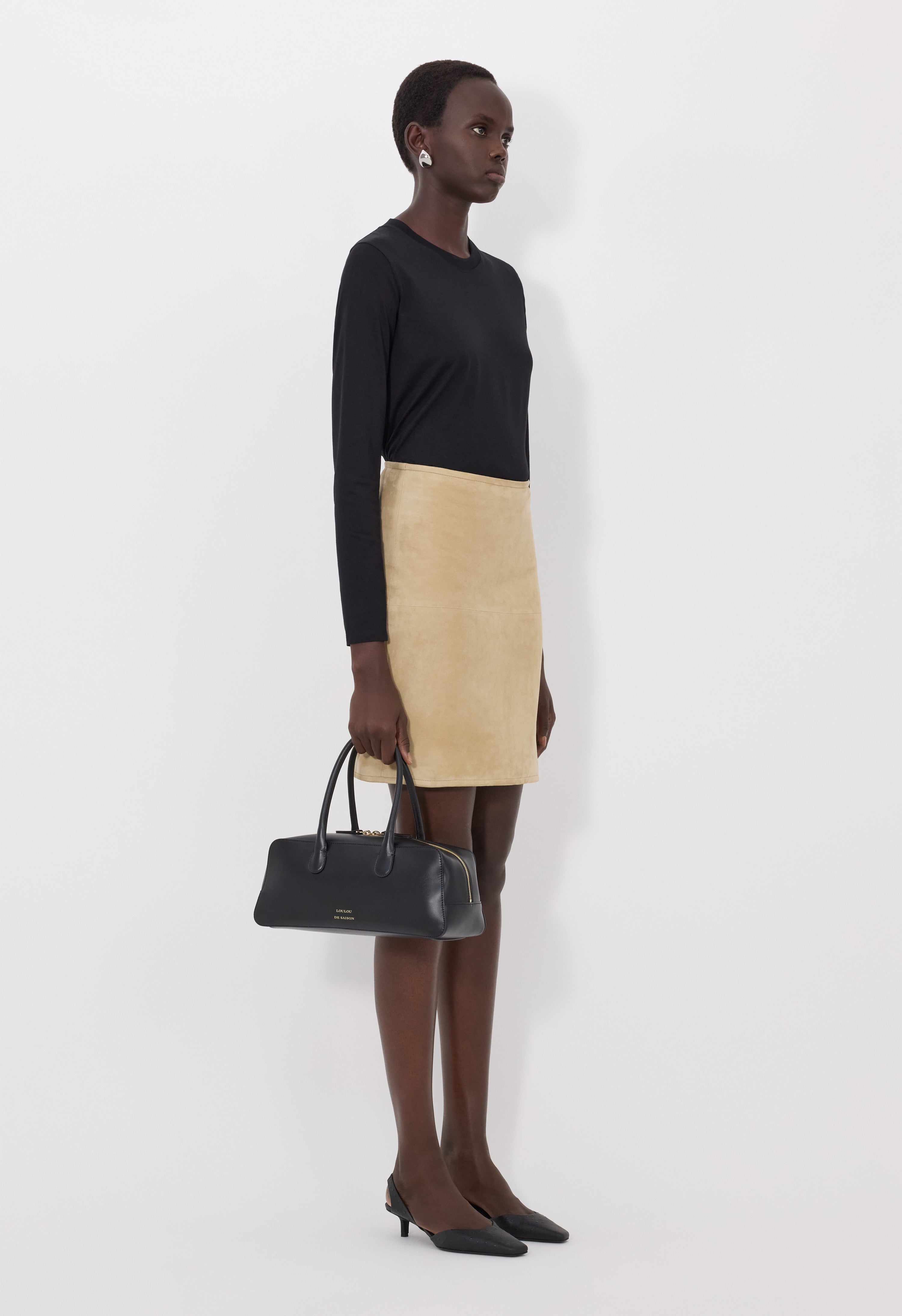 ENGEL Suede pencil skirt