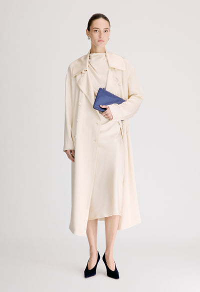 ERIKA Satin coat dress