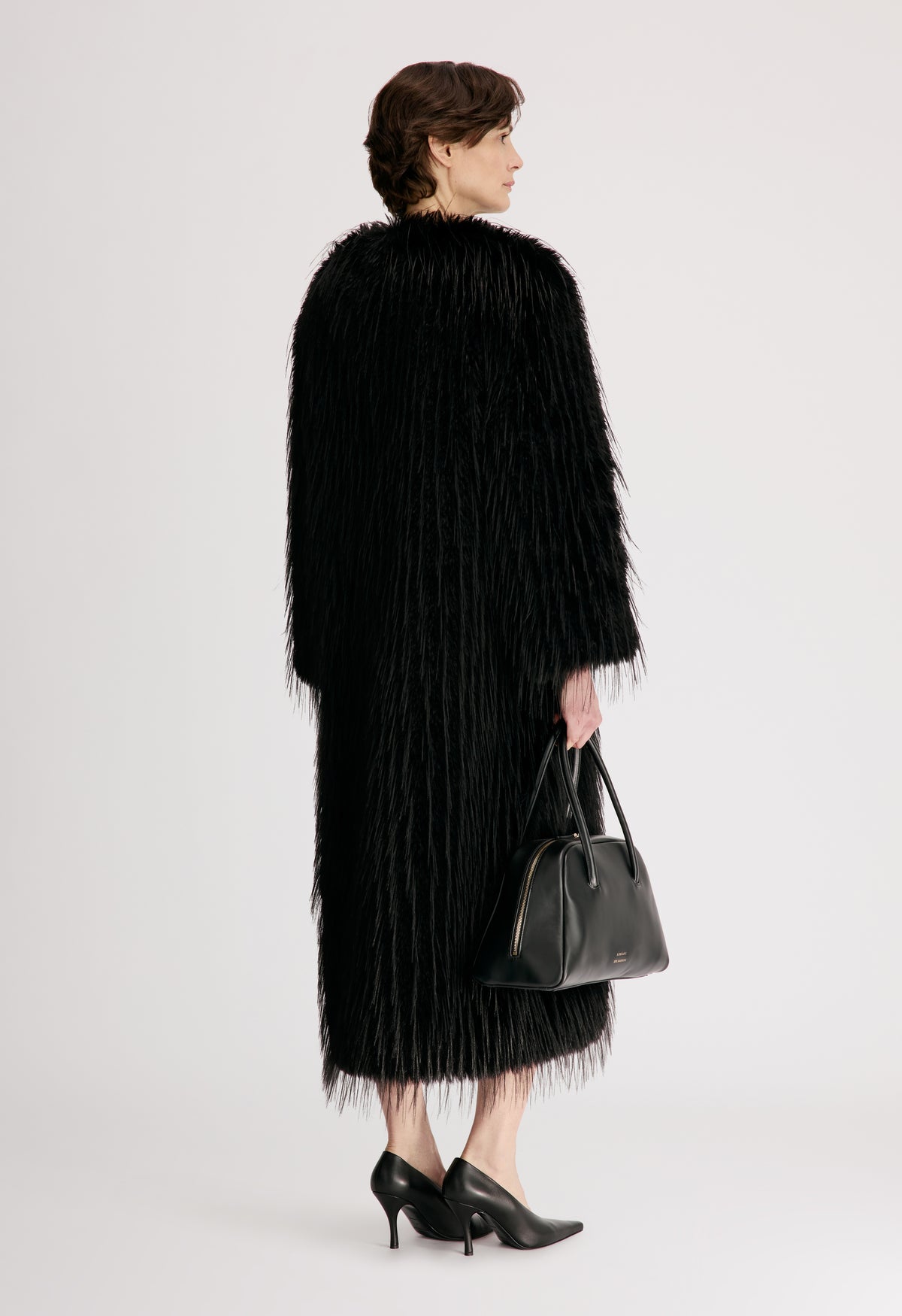 EYA Manteau long en fausse fourrure