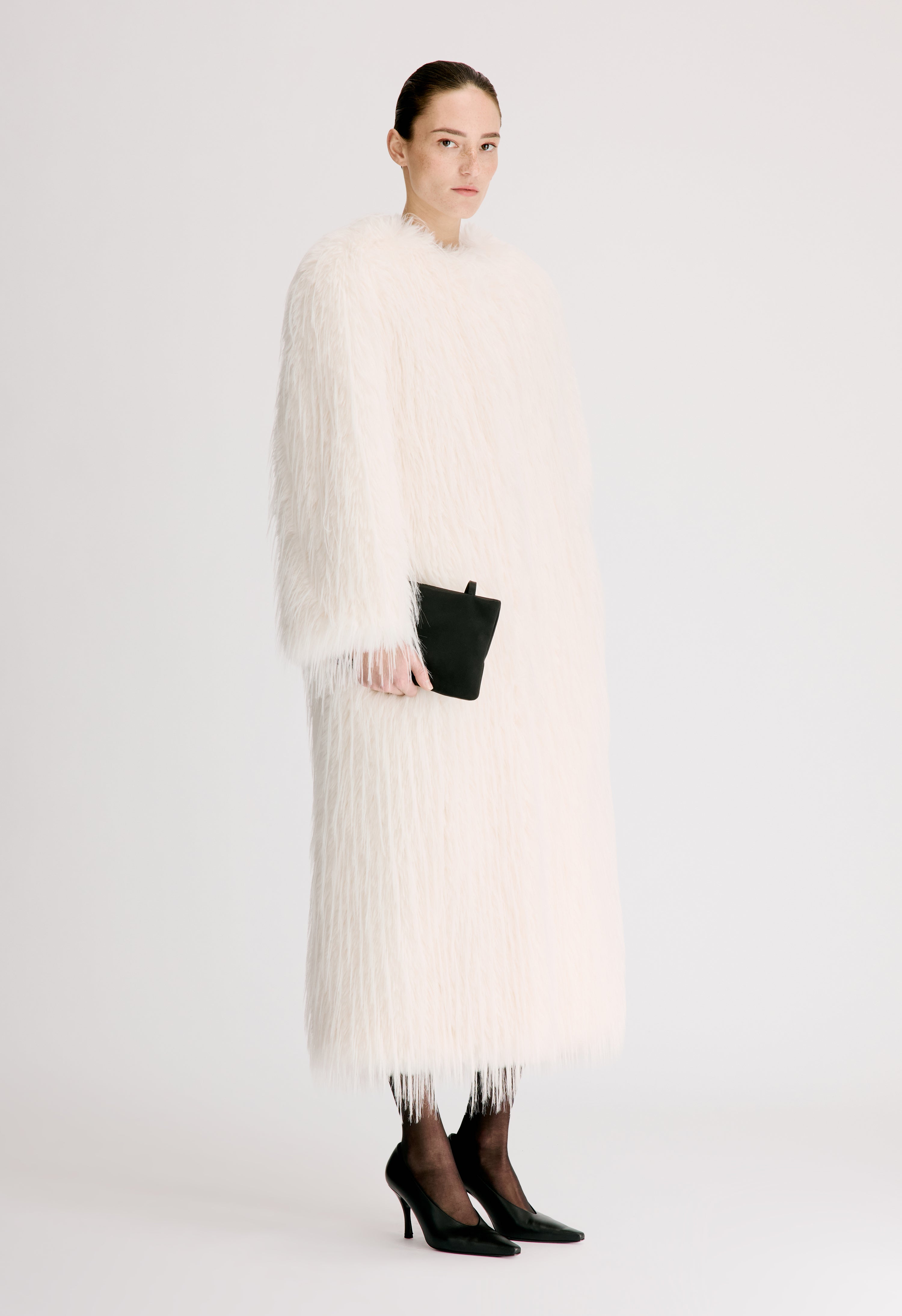 EYA Faux fur long coat