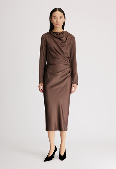 FABIO Draped satin dress