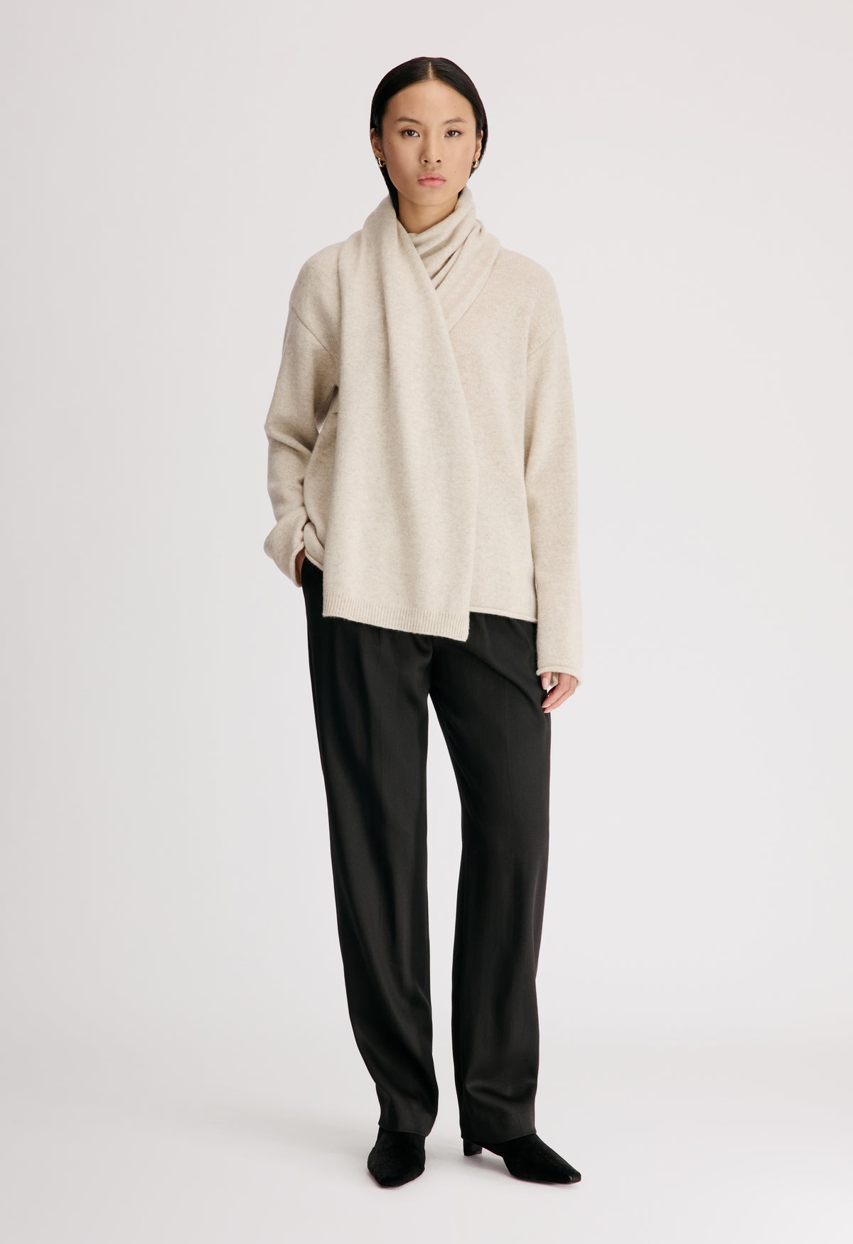 FRANCES Cashmere scarf sweater