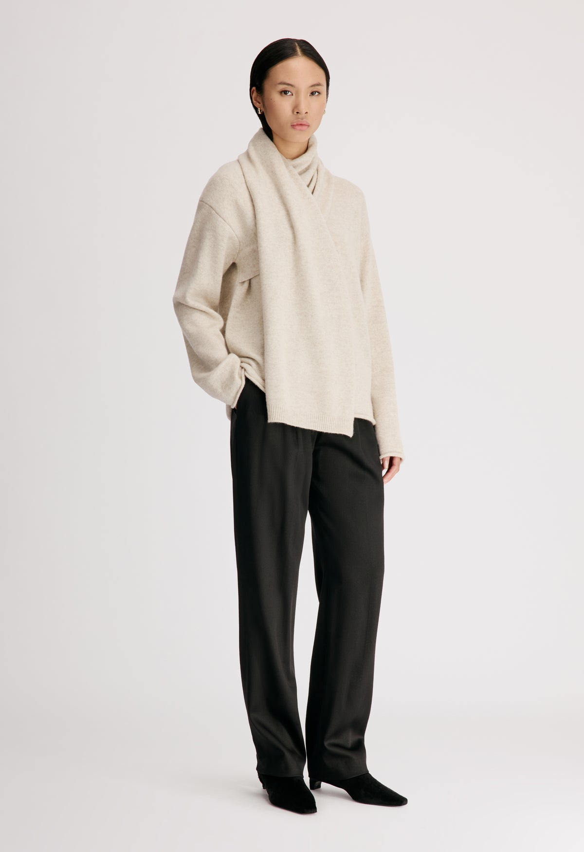 FRANCES Cashmere scarf sweater