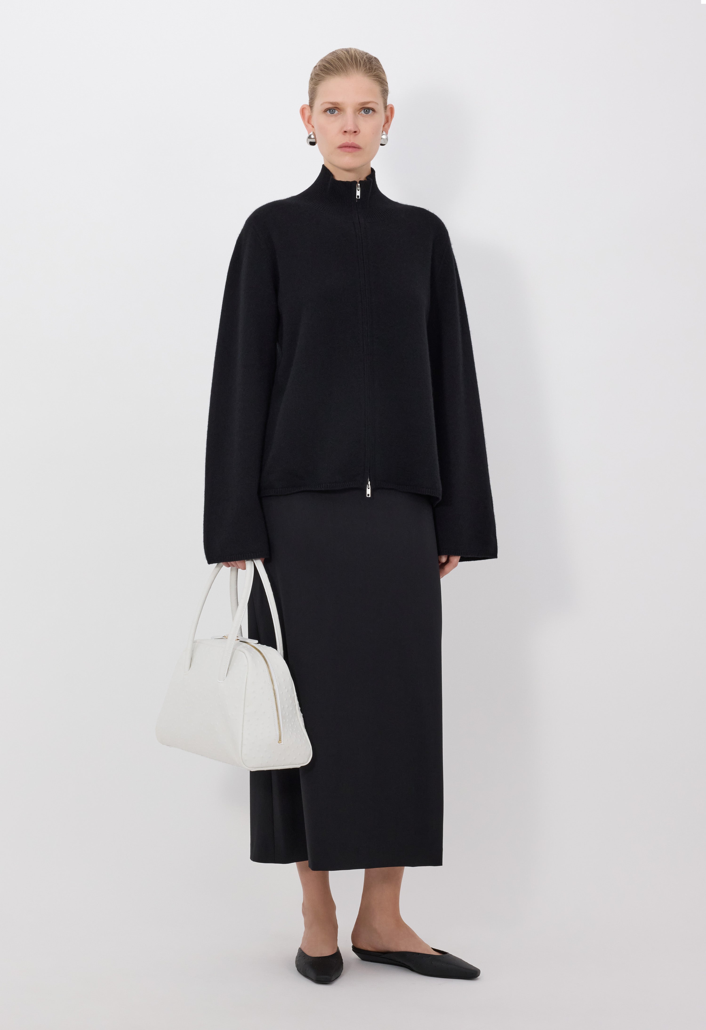 GABI Zipped cashmere cardigan