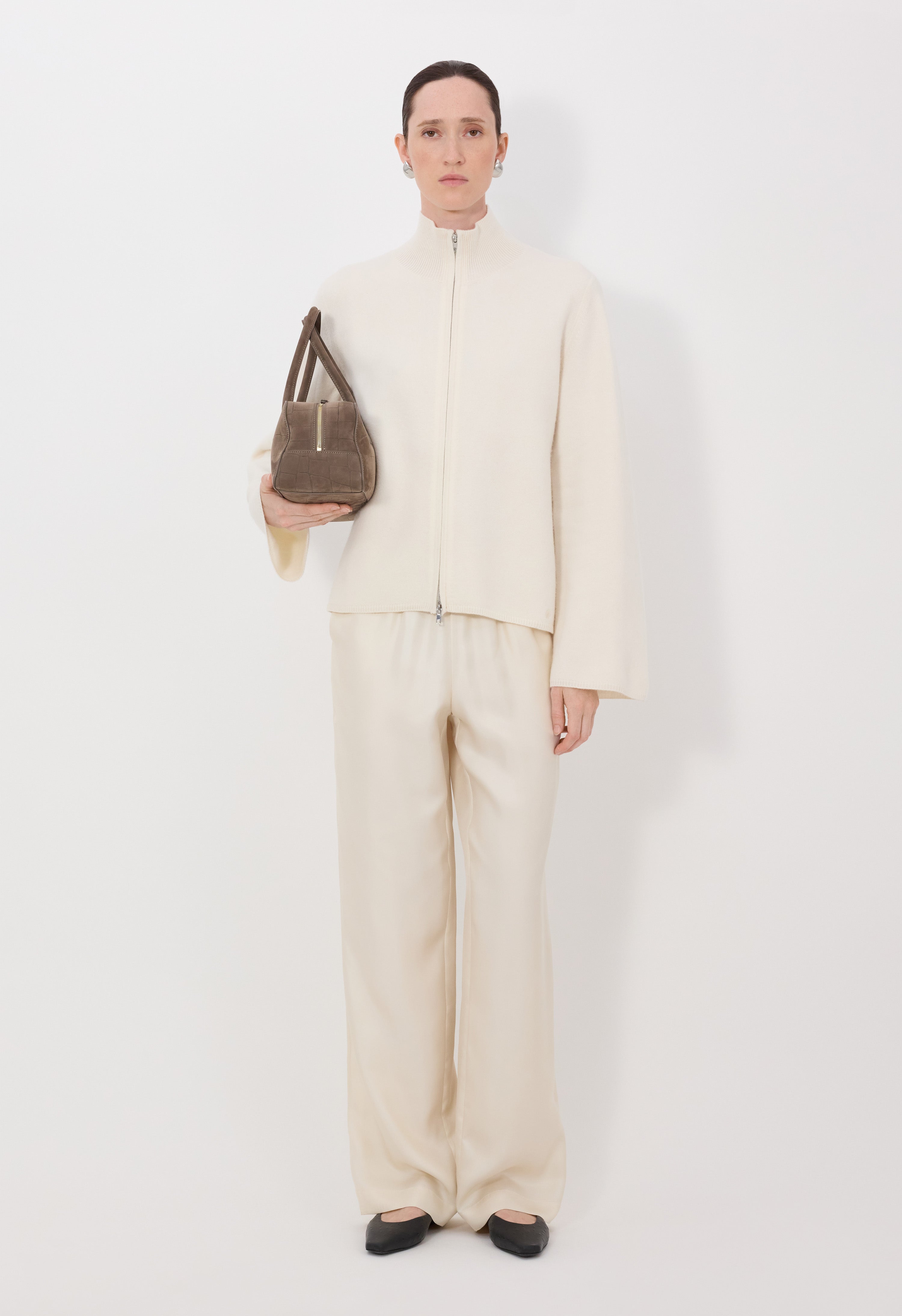 GABI Zipped cashmere cardigan