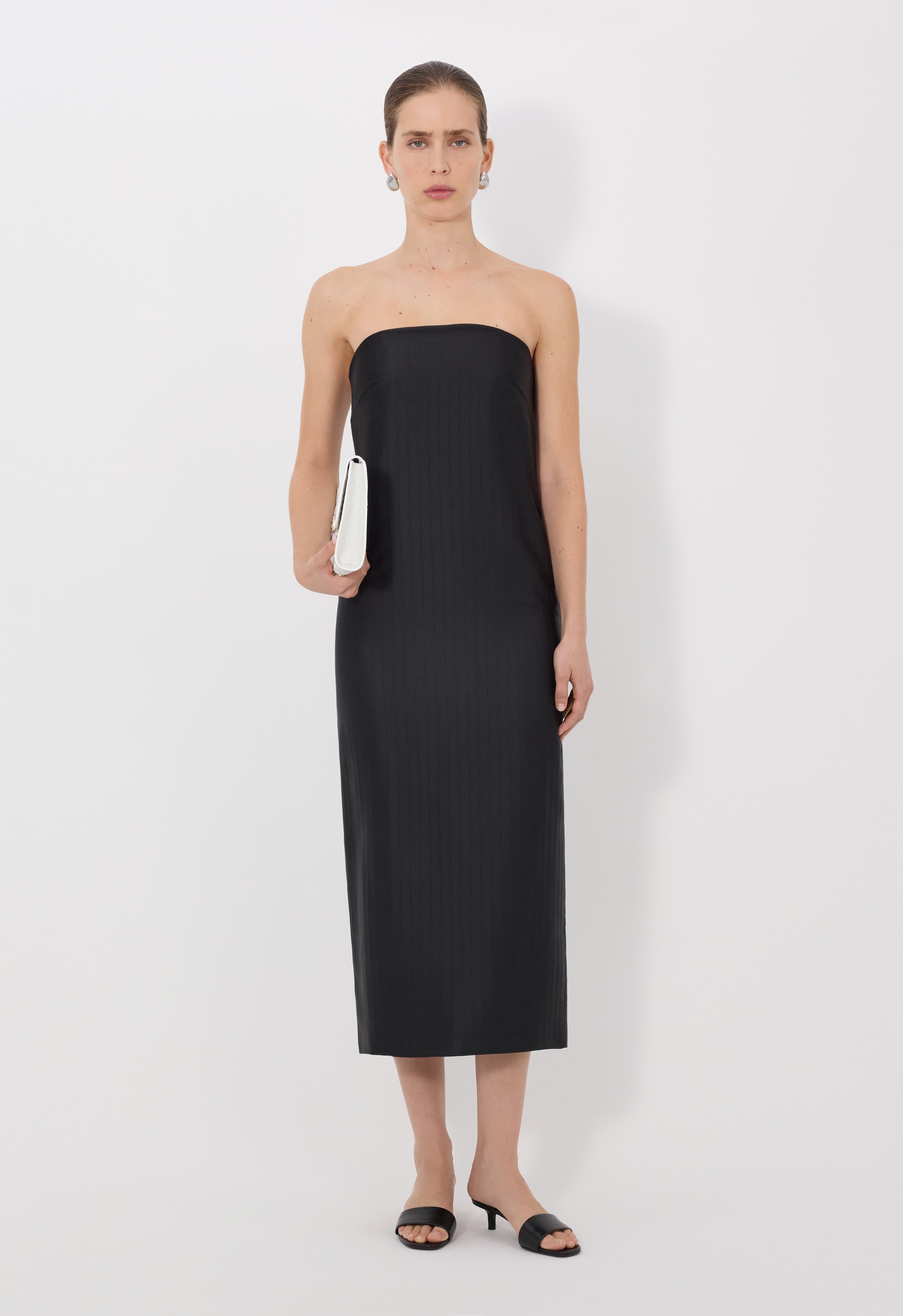 giulia maxi dress in black and cream LPA Giulia Maxi Dress in Black And Cream by LPA