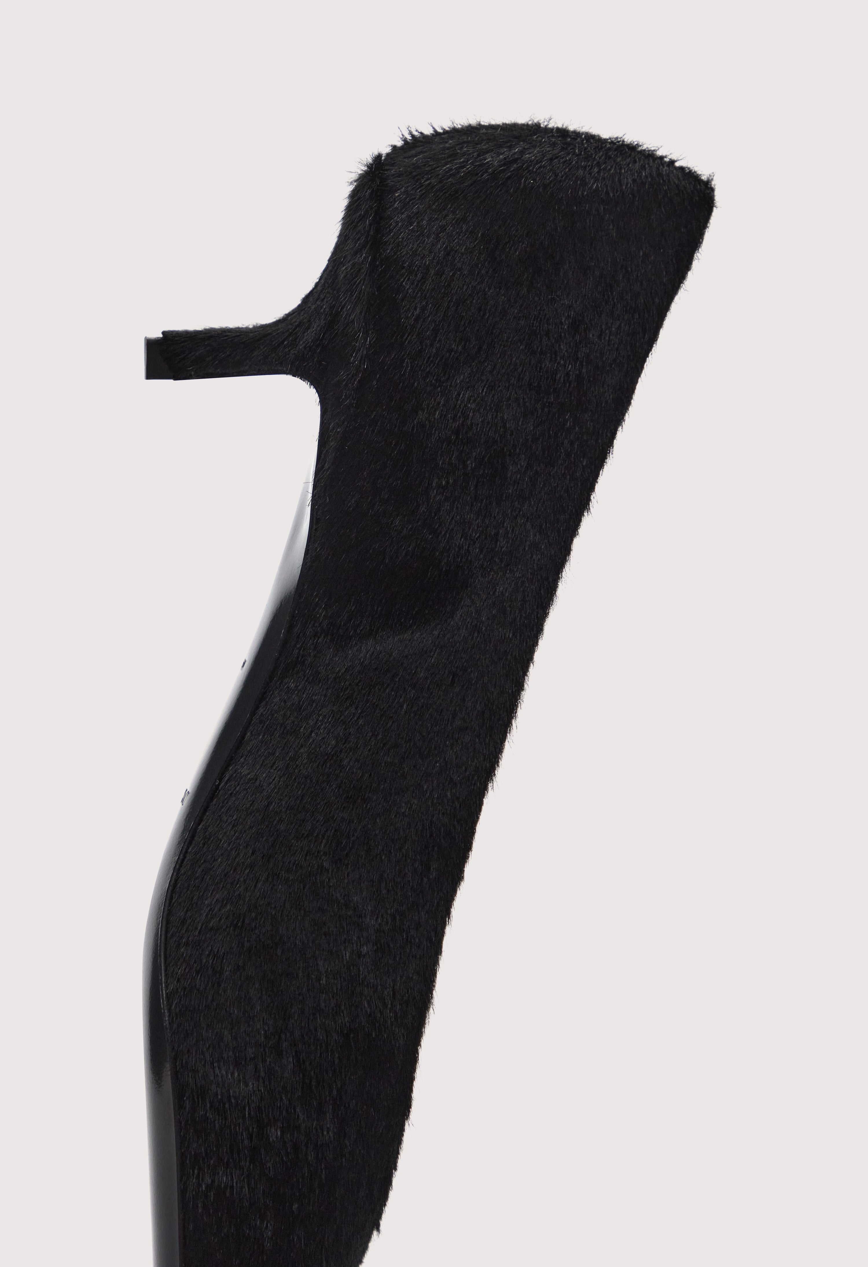 HELEN Pony-effect leather kitten heels