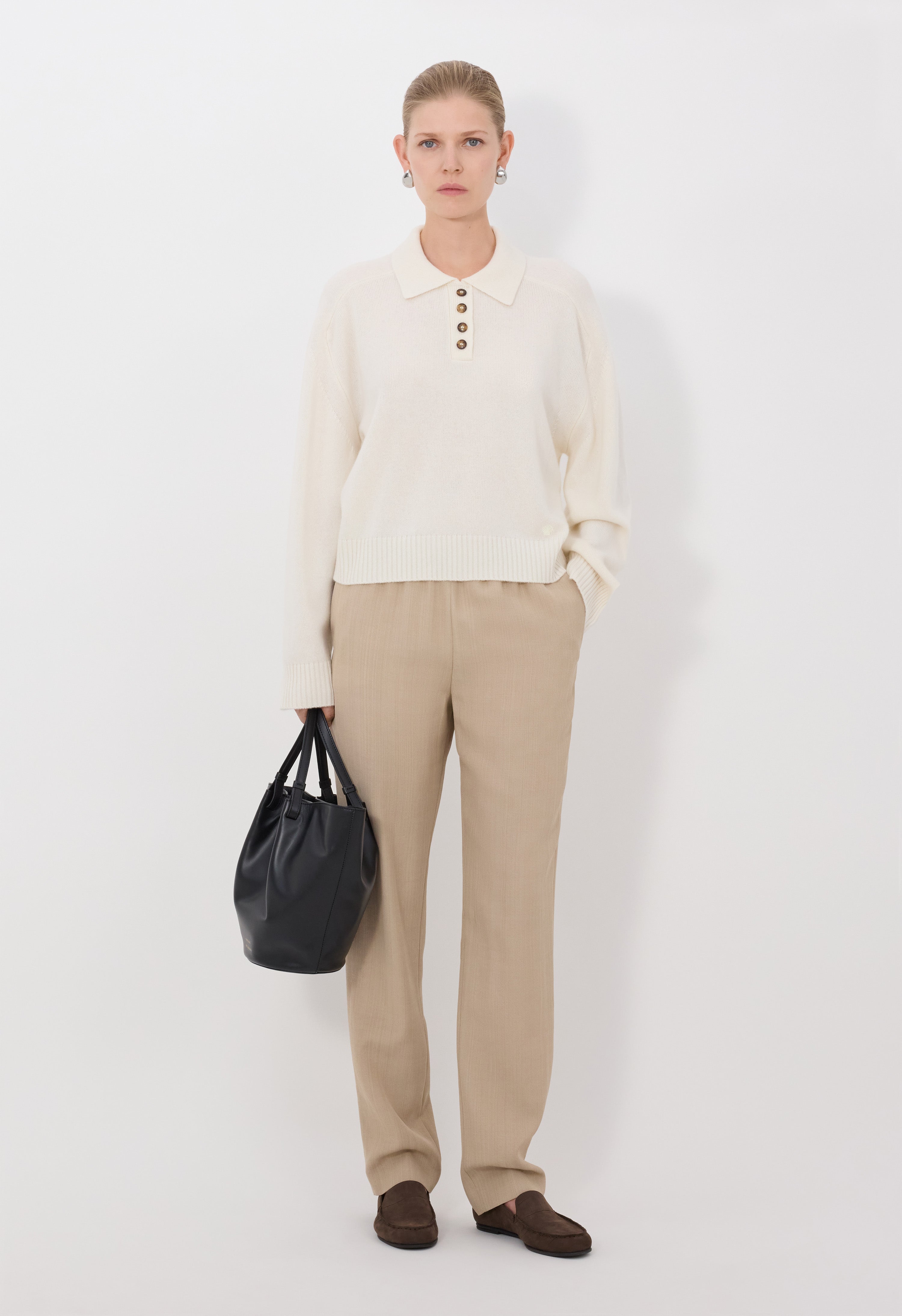 HOMERE LDS Pull polo en cachemire