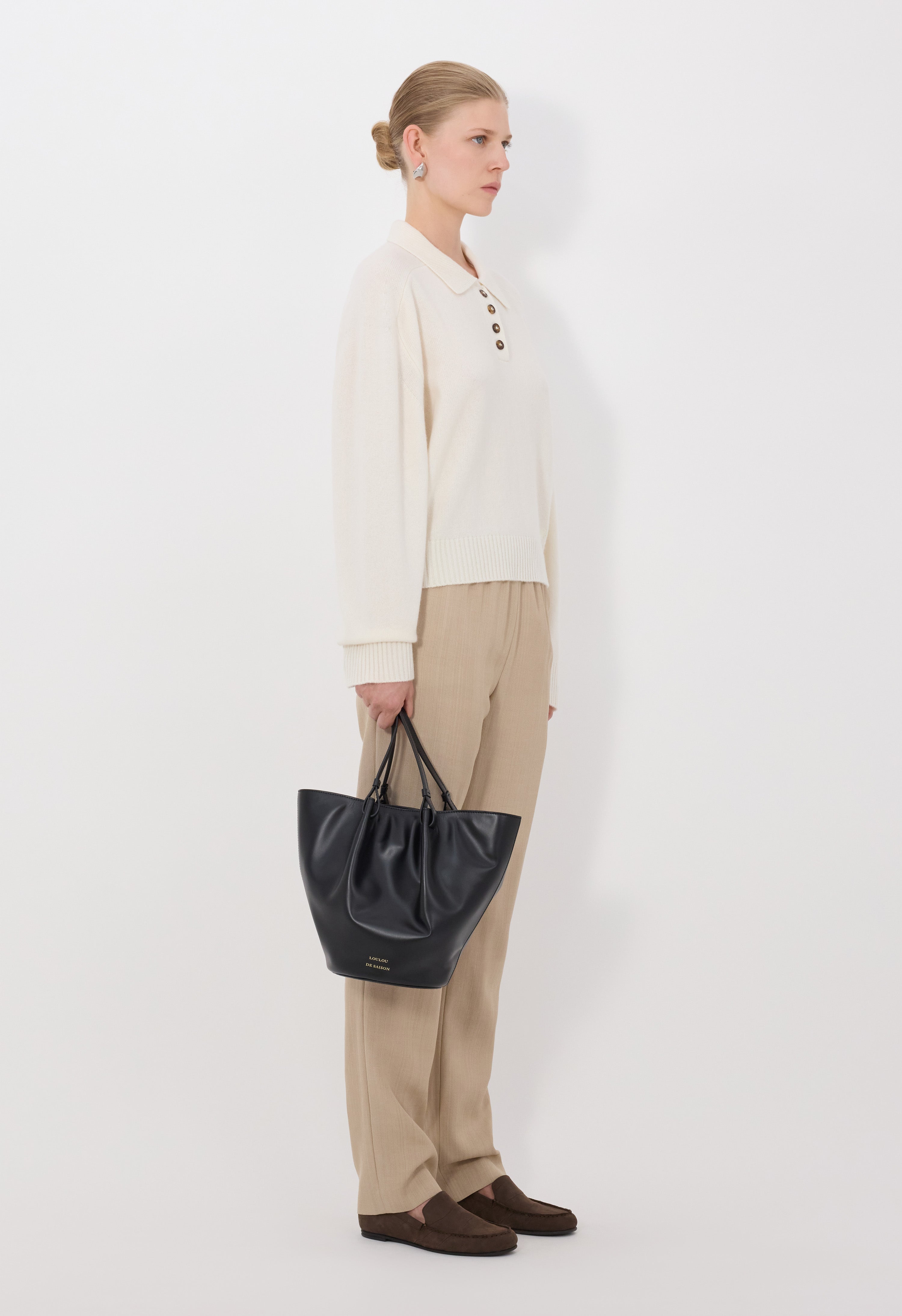 HOMERE LDS Pull polo en cachemire