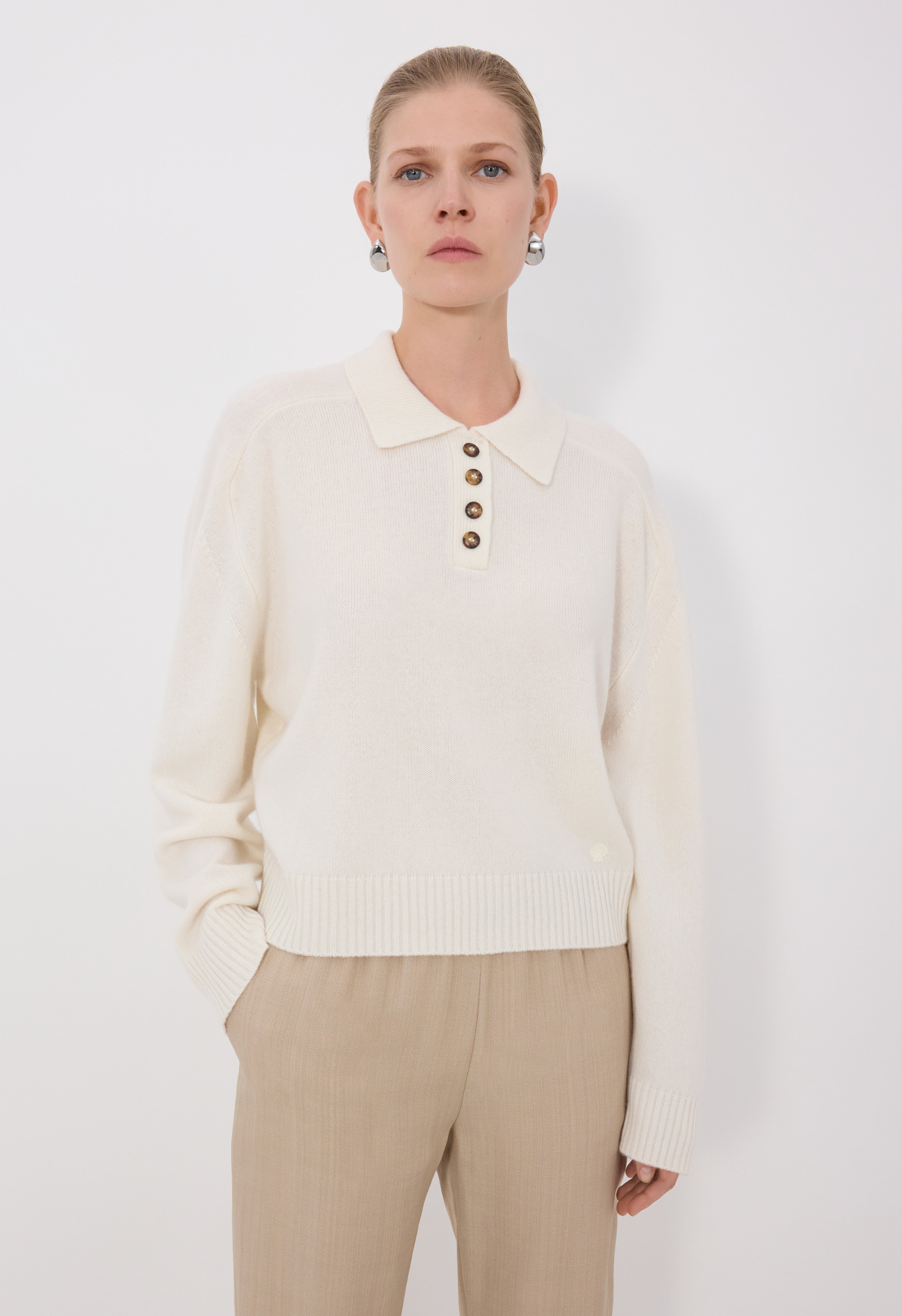 HOMERE LDS Cashmere polo sweater