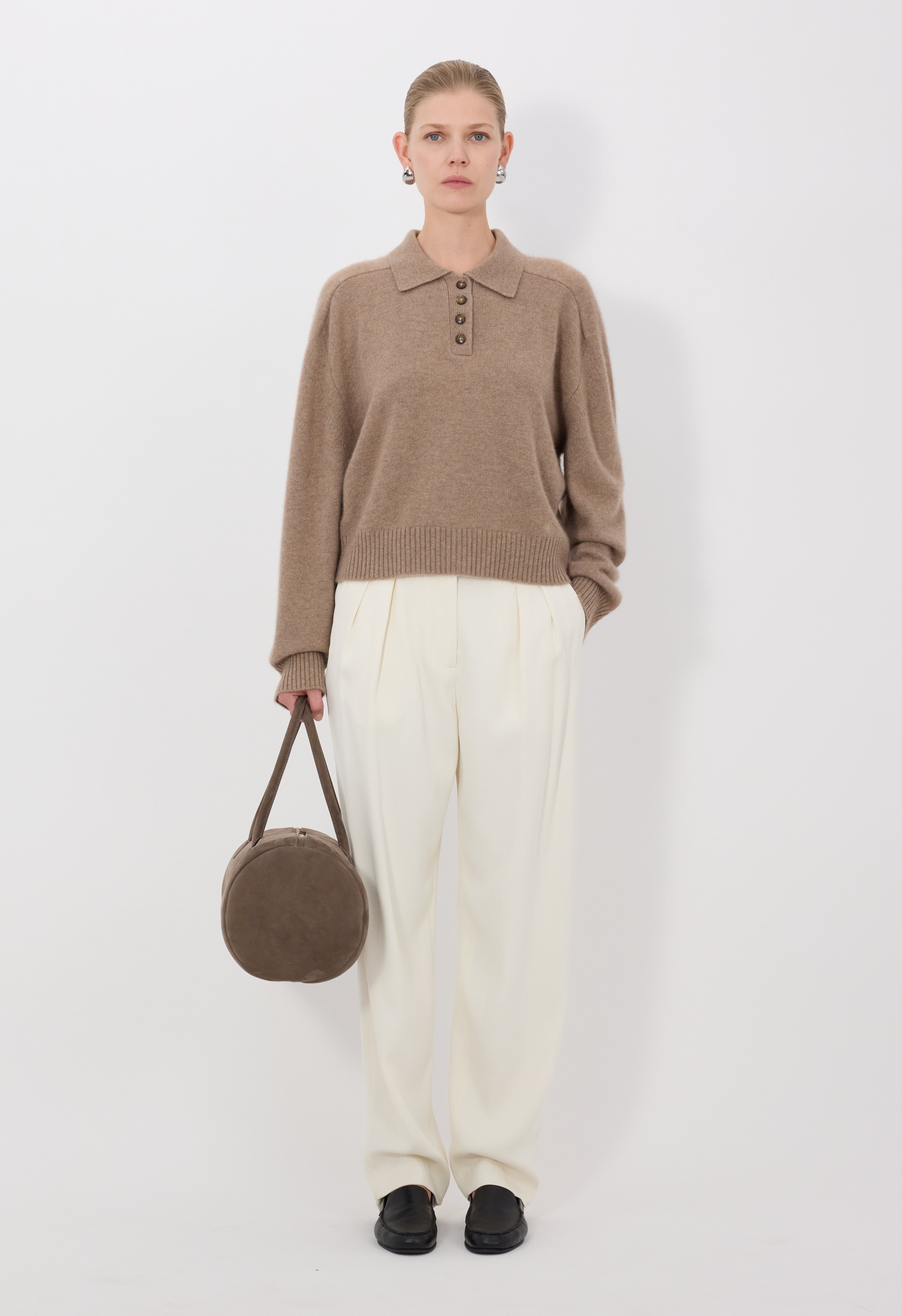 HOMERE LDS Cashmere polo sweater