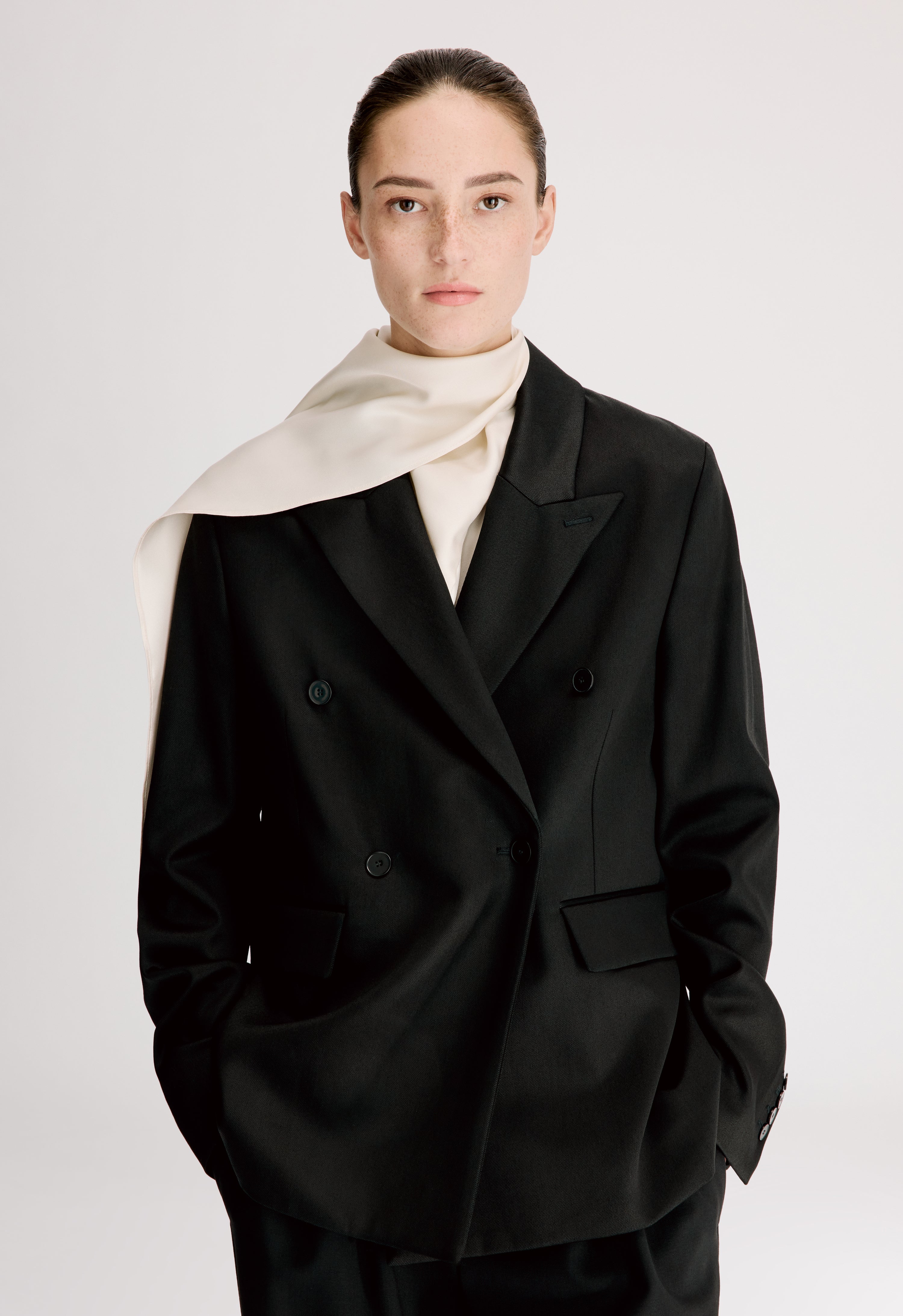 HORN LDS Wool blend double breasted jacket