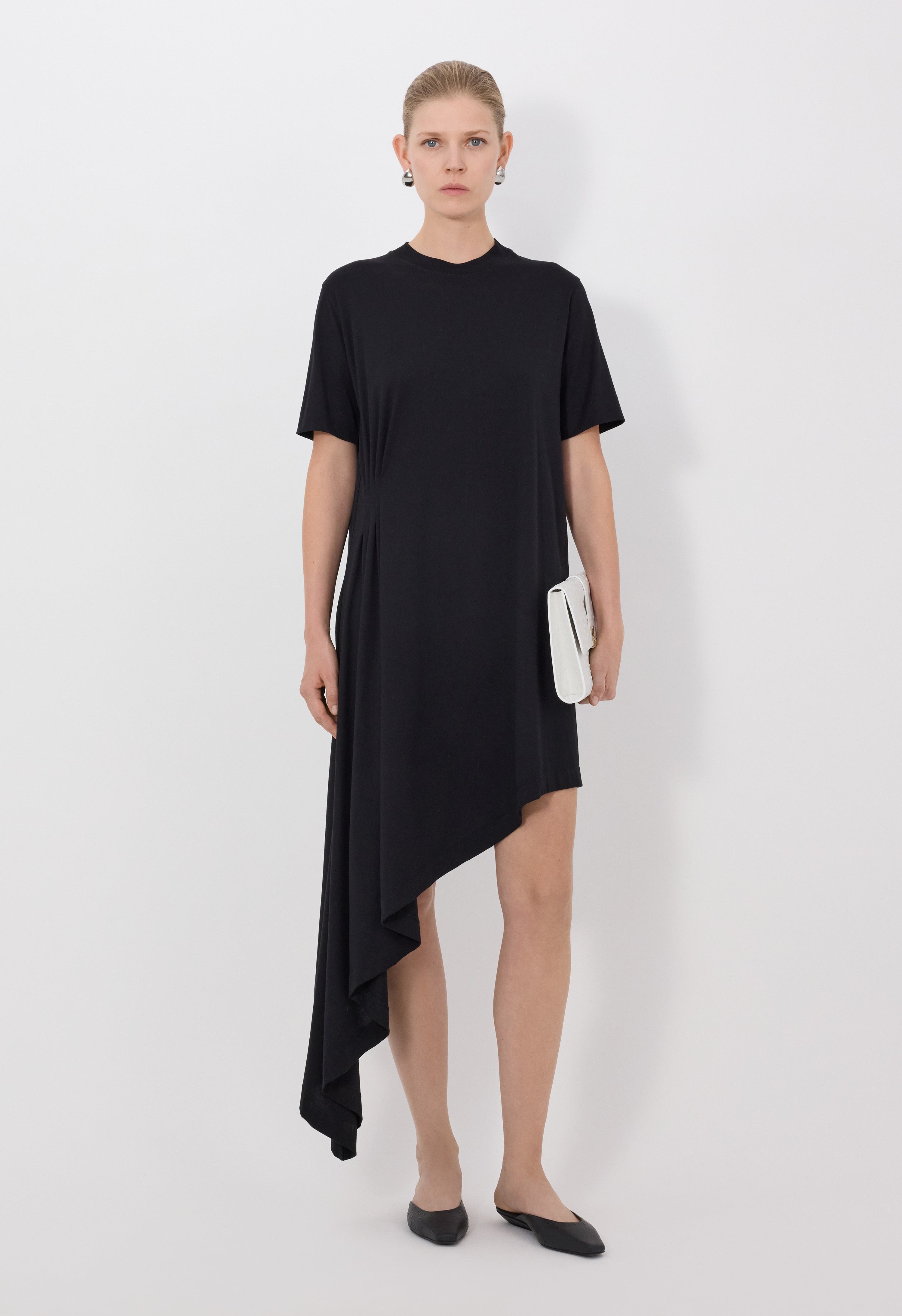 Loulou de Saison Black Cotton Casual Dress - S Loulou de Saison Black Cotton Casual Dress - S