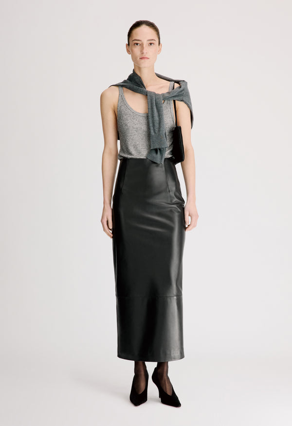 INGA Leather maxi skirt