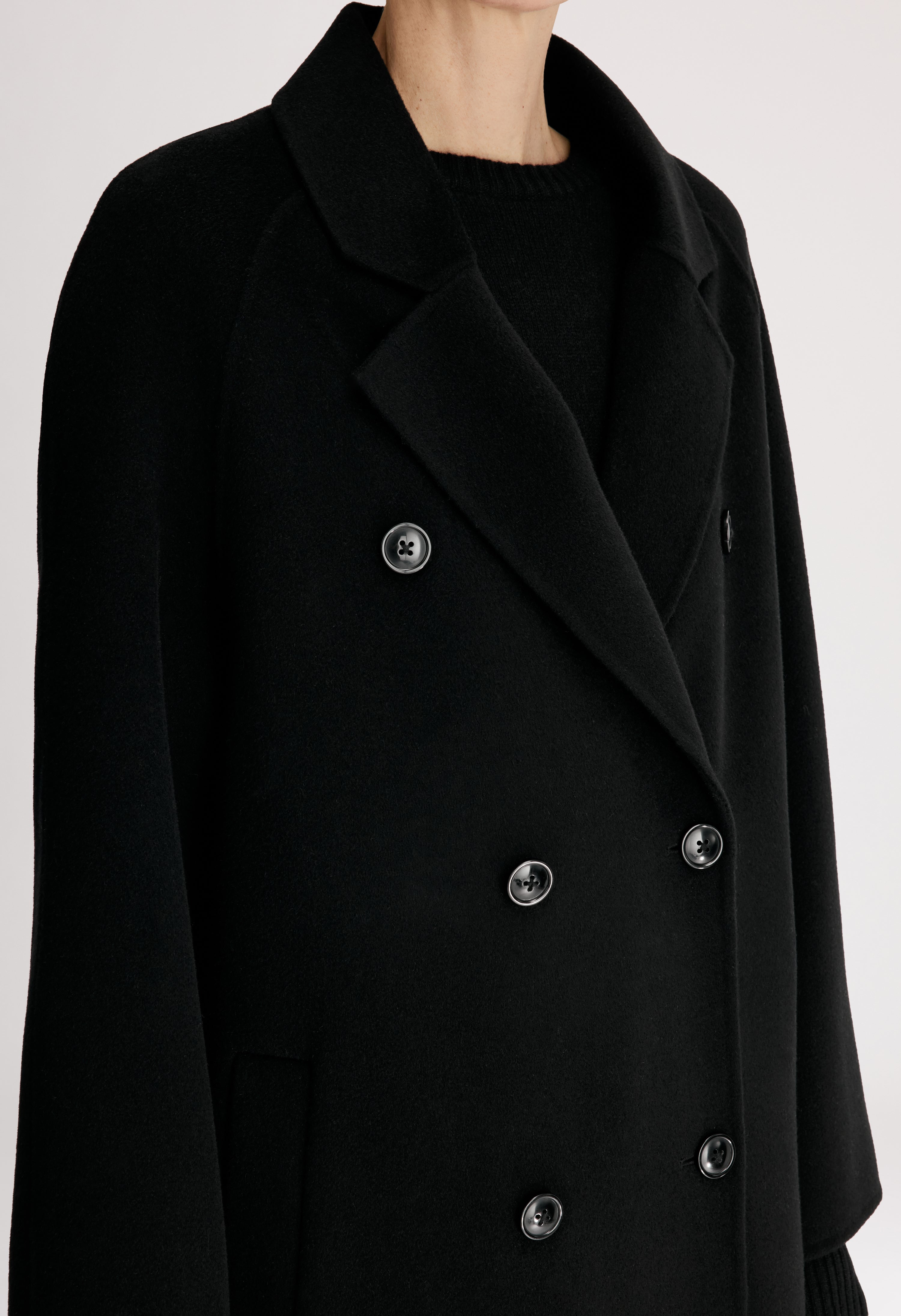 IRVIN Long wool cashmere drap coat