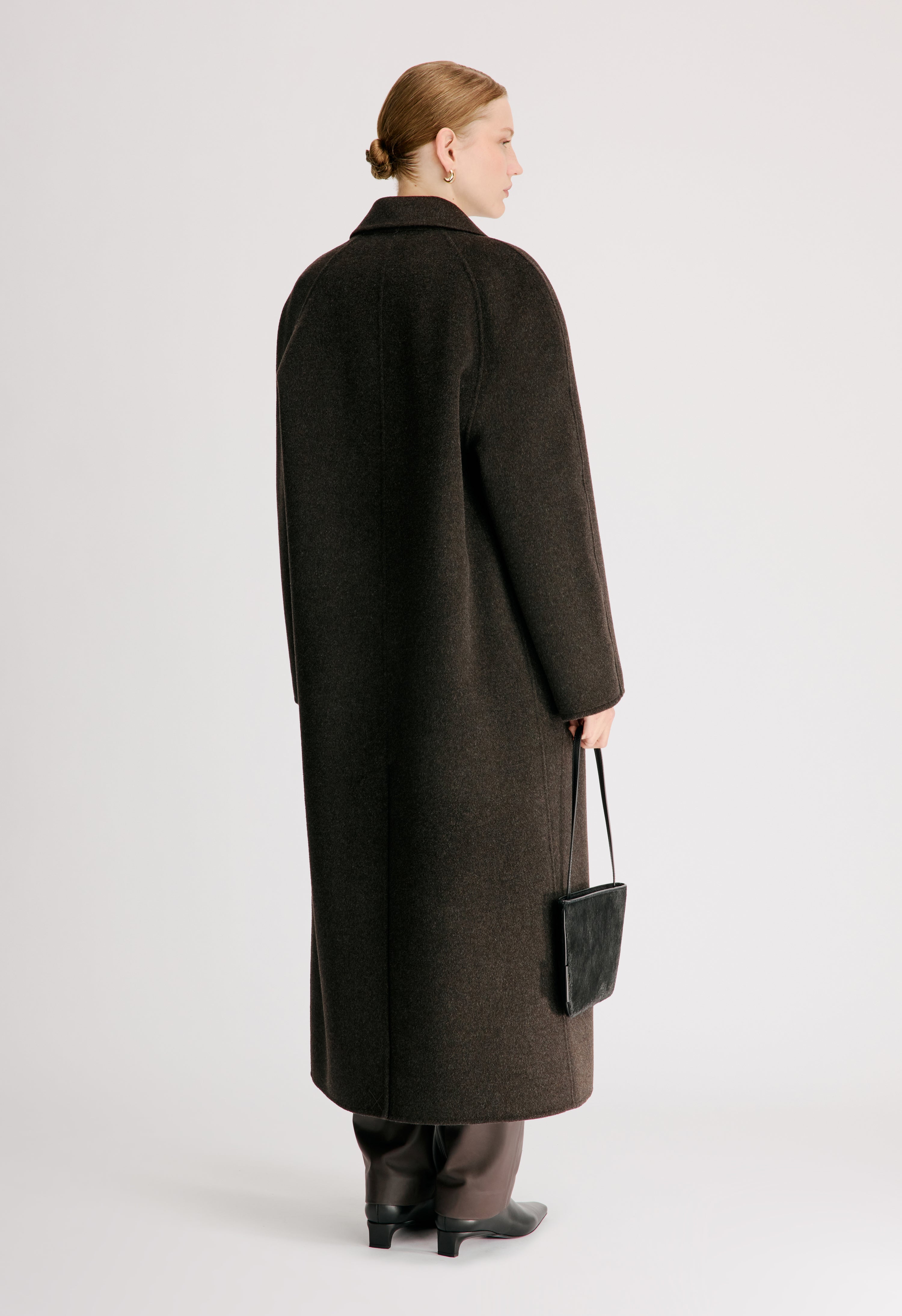 IRVIN Long wool cashmere drap coat