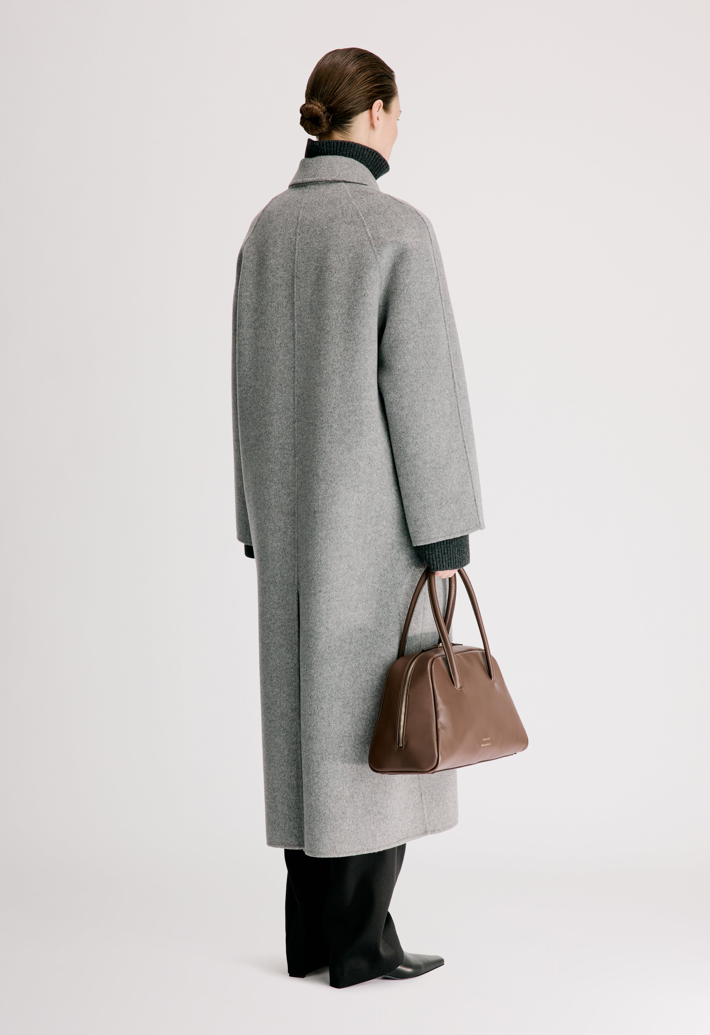 IRVIN Long wool cashmere drap coat
