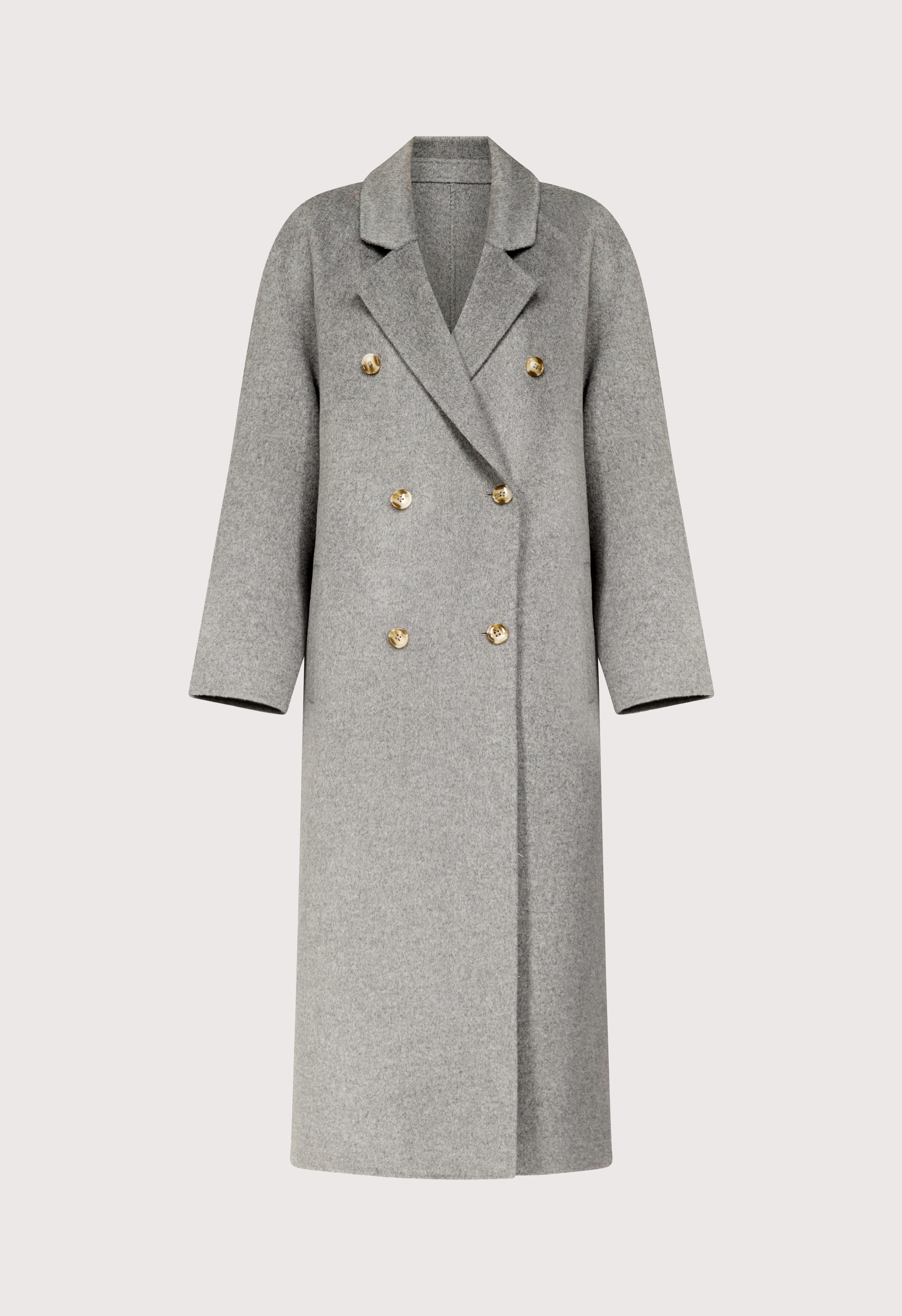 IRVIN Long wool cashmere drap coat