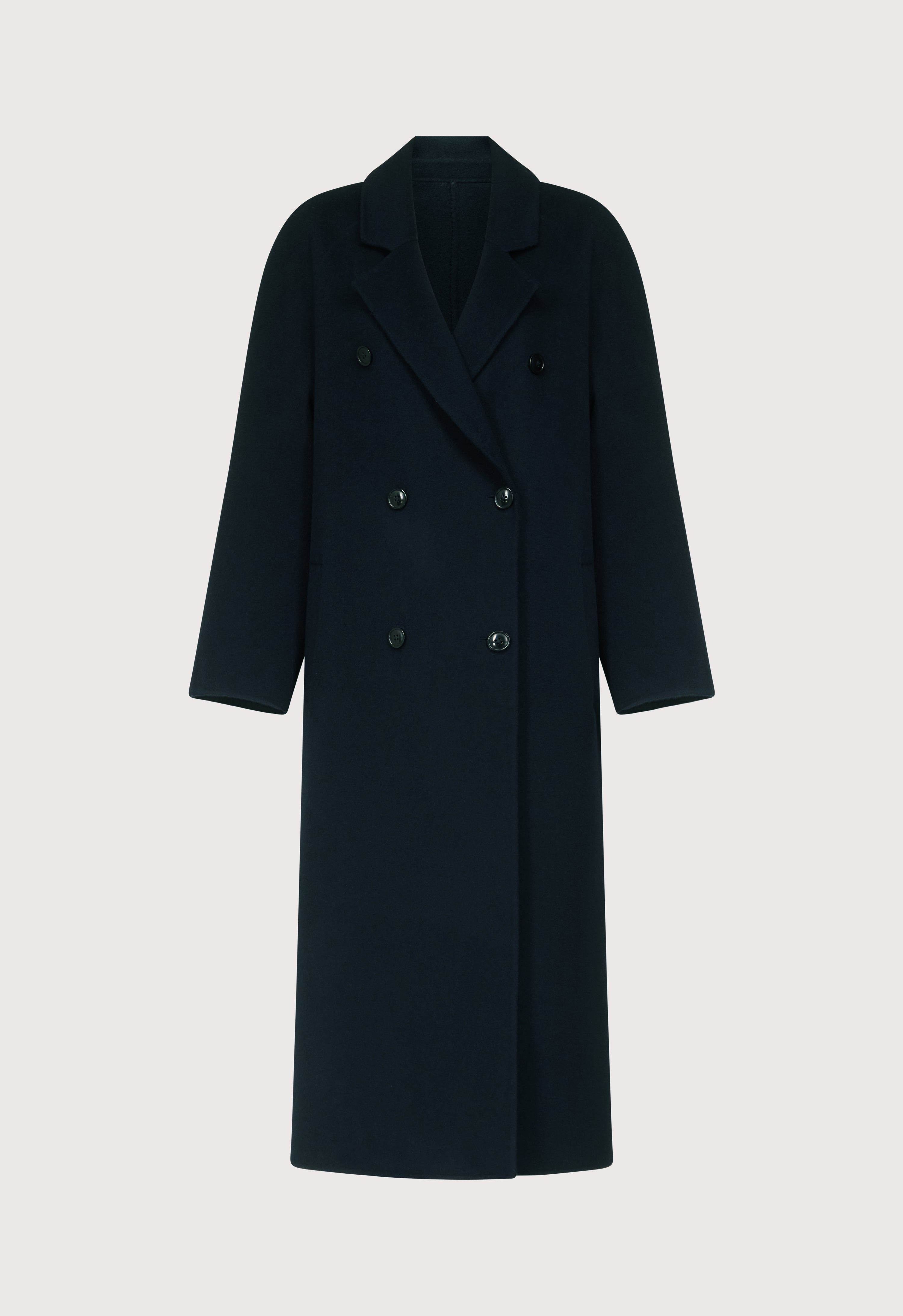 IRVIN Long wool cashmere drap coat